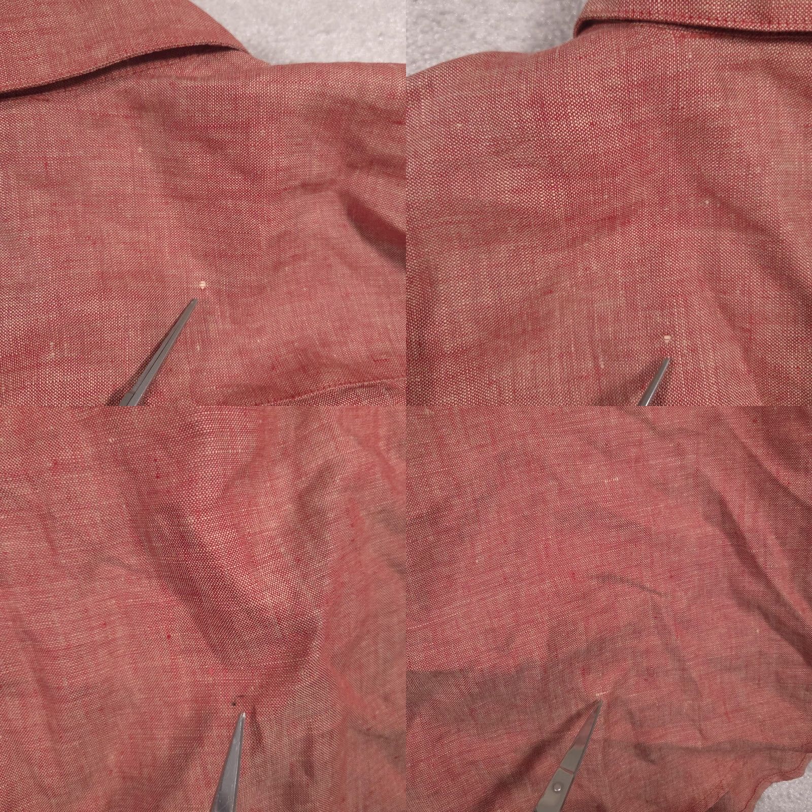 Liz Claiborne Liz Claiborne Shirt Womens Petite L Red Linen Button Front Long Sleeve Top Size L / US 10 / IT 46 - 9 Thumbnail