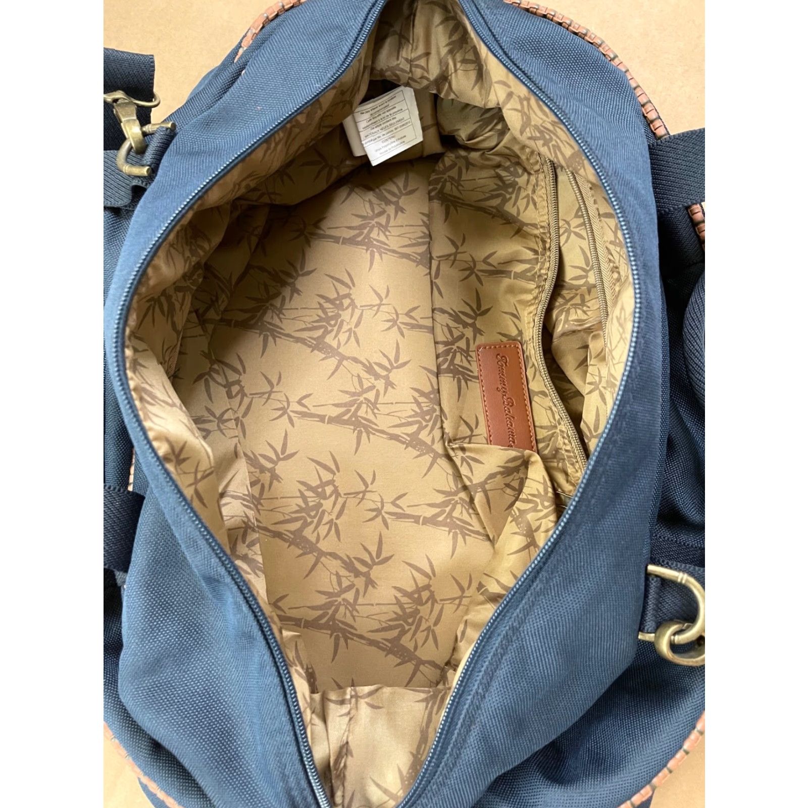 Tommy Bahama Mojito Duffel Bag 20 Large Brown Canvas Travel