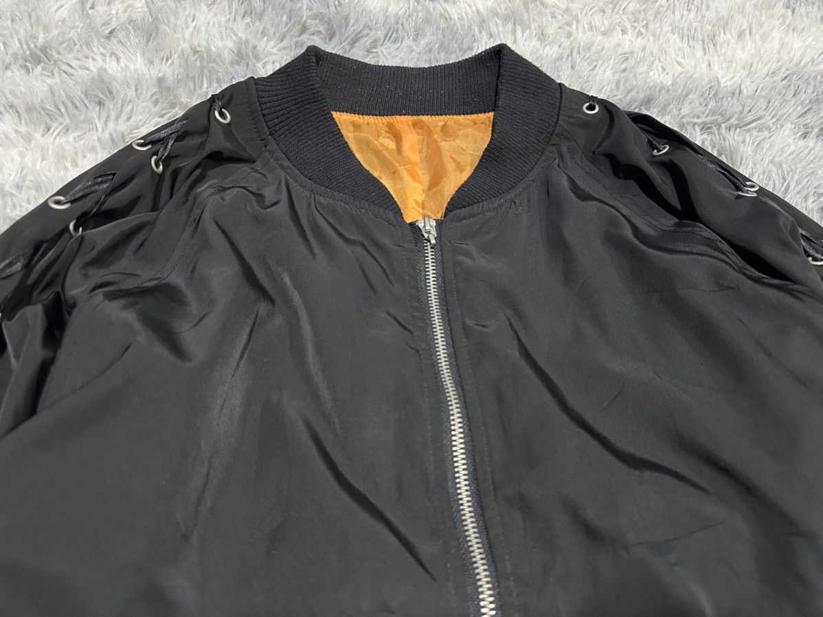 Japanese Brand 🔥Sick Y2K Japanese Bondage Laces Up Bomber Jacket Vkei Punk Size US M / EU 48-50 / 2 - 4 Thumbnail