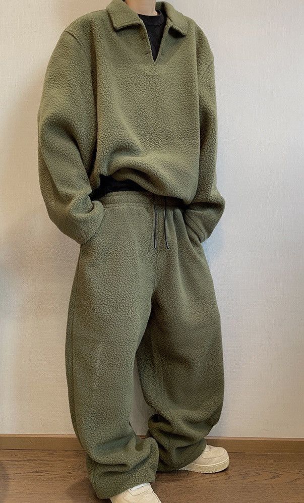 Japanese Brand × Vintage Outdoor retro cleanfit fuzzy fleece baggy pants Size US 30 / EU 46 - 6 Thumbnail