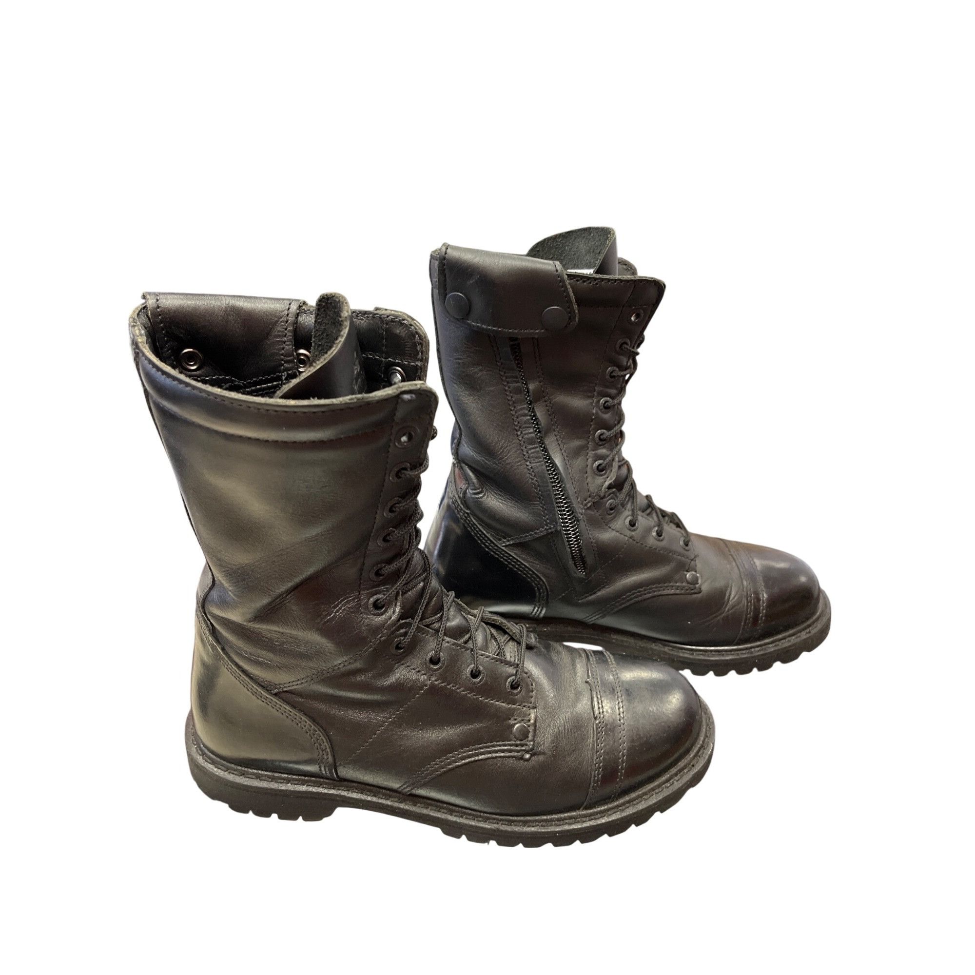 Other Rocky 2090 mens black leather mid calf moto riding para boo Size US 10 / EU 43 - 3 Thumbnail