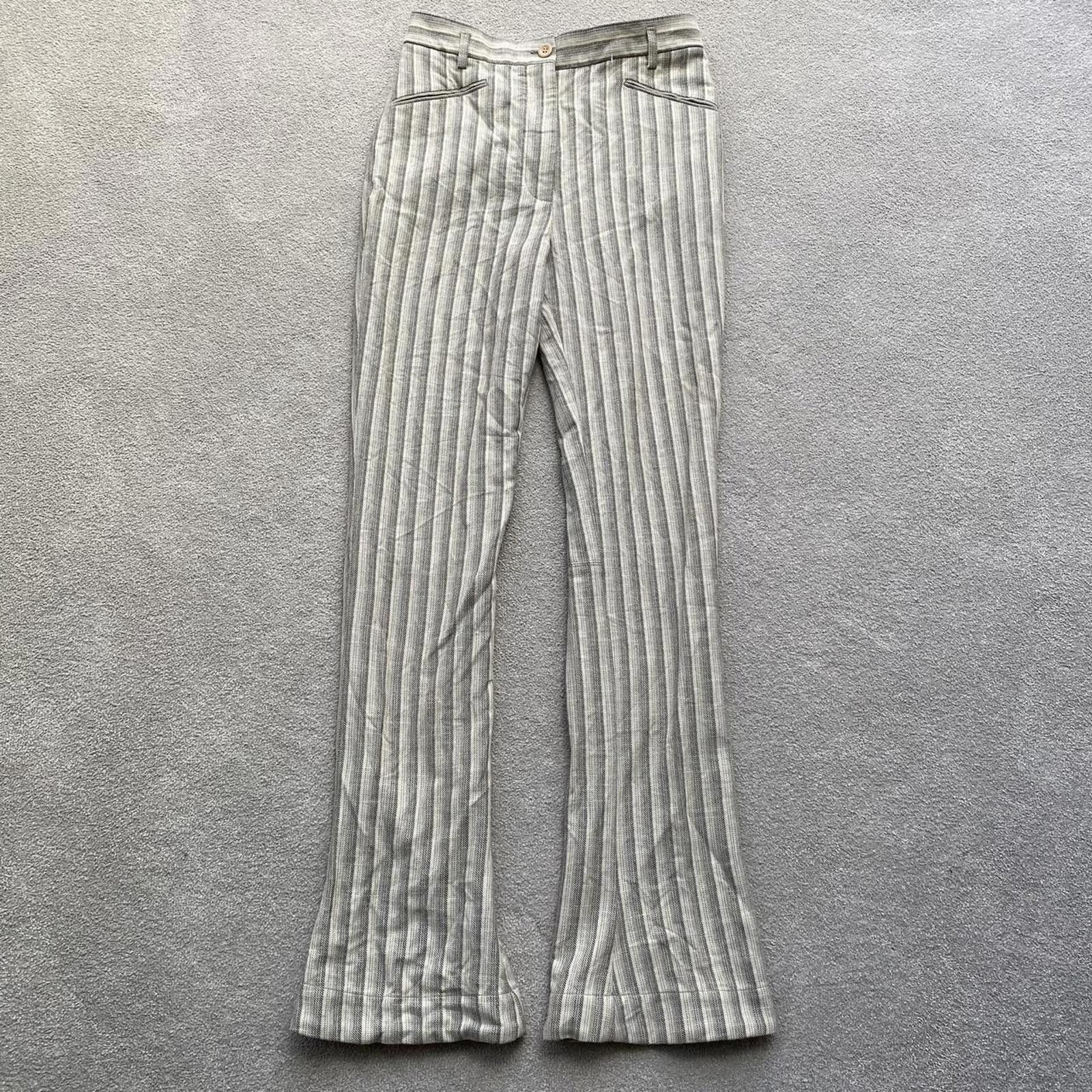Acne Studios Acne Studios Womens Striped Wool Flared Trousers Size 25" / US 0 / IT 36 - 1 Thumbnail
