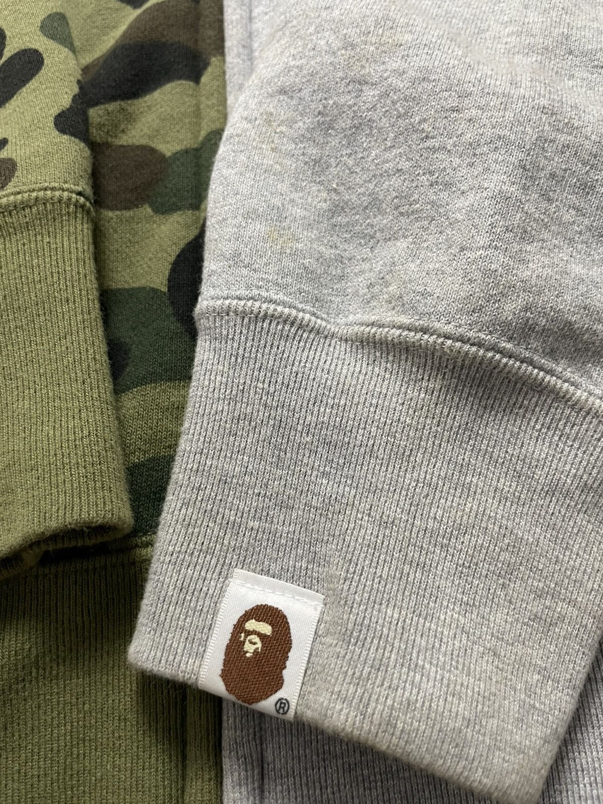 Bape Bape Split Camo/Grey Zip Hoodie Size US L / EU 52-54 / 3 - 17 Thumbnail