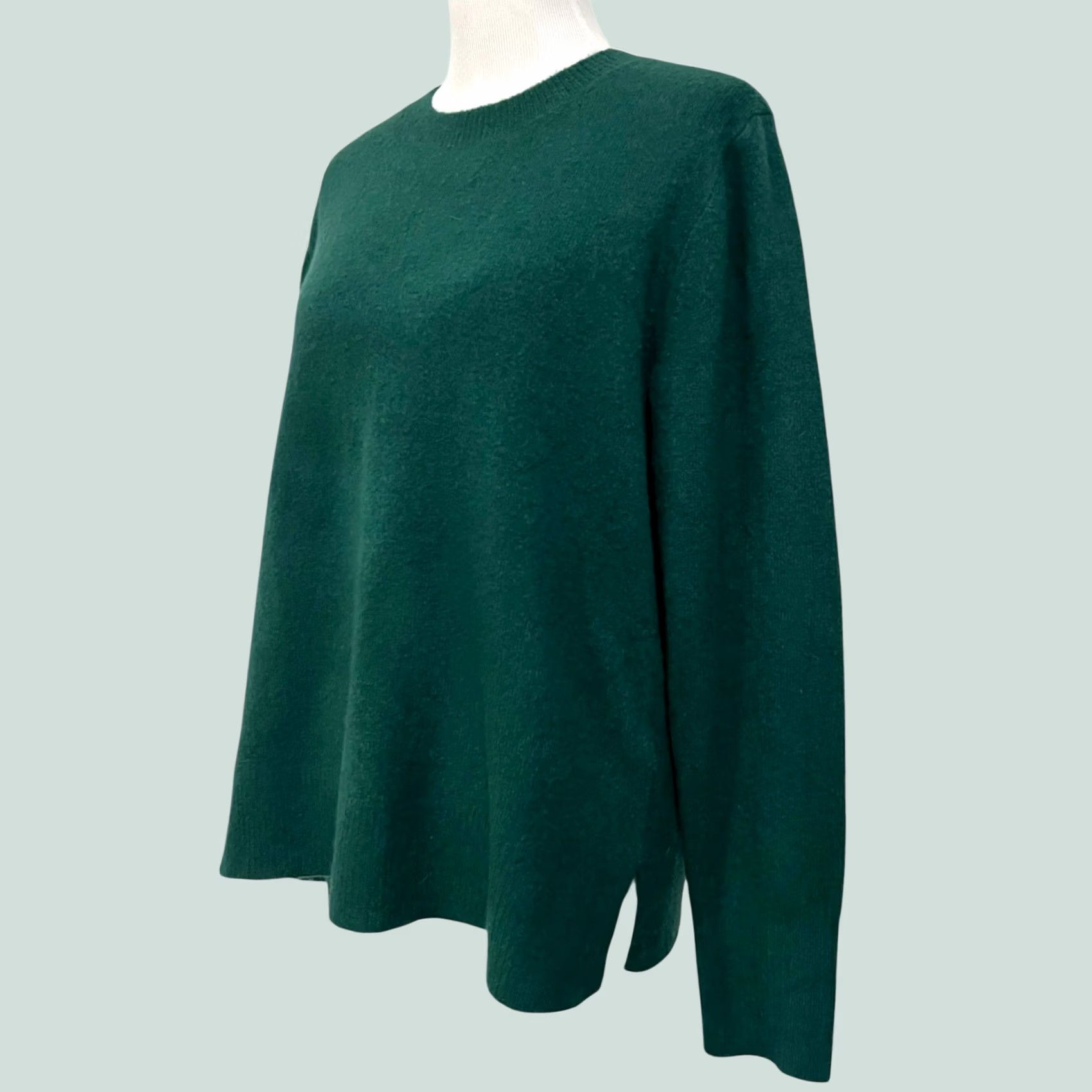 J.Crew J.Crew Factory Women’s Crewneck Sweater Green Pullover L Crew Neck Long Sleeve Solid Acrylic Wool Spandex Casual Womens Size L / US 10 / IT 46 - 1 Thumbnail