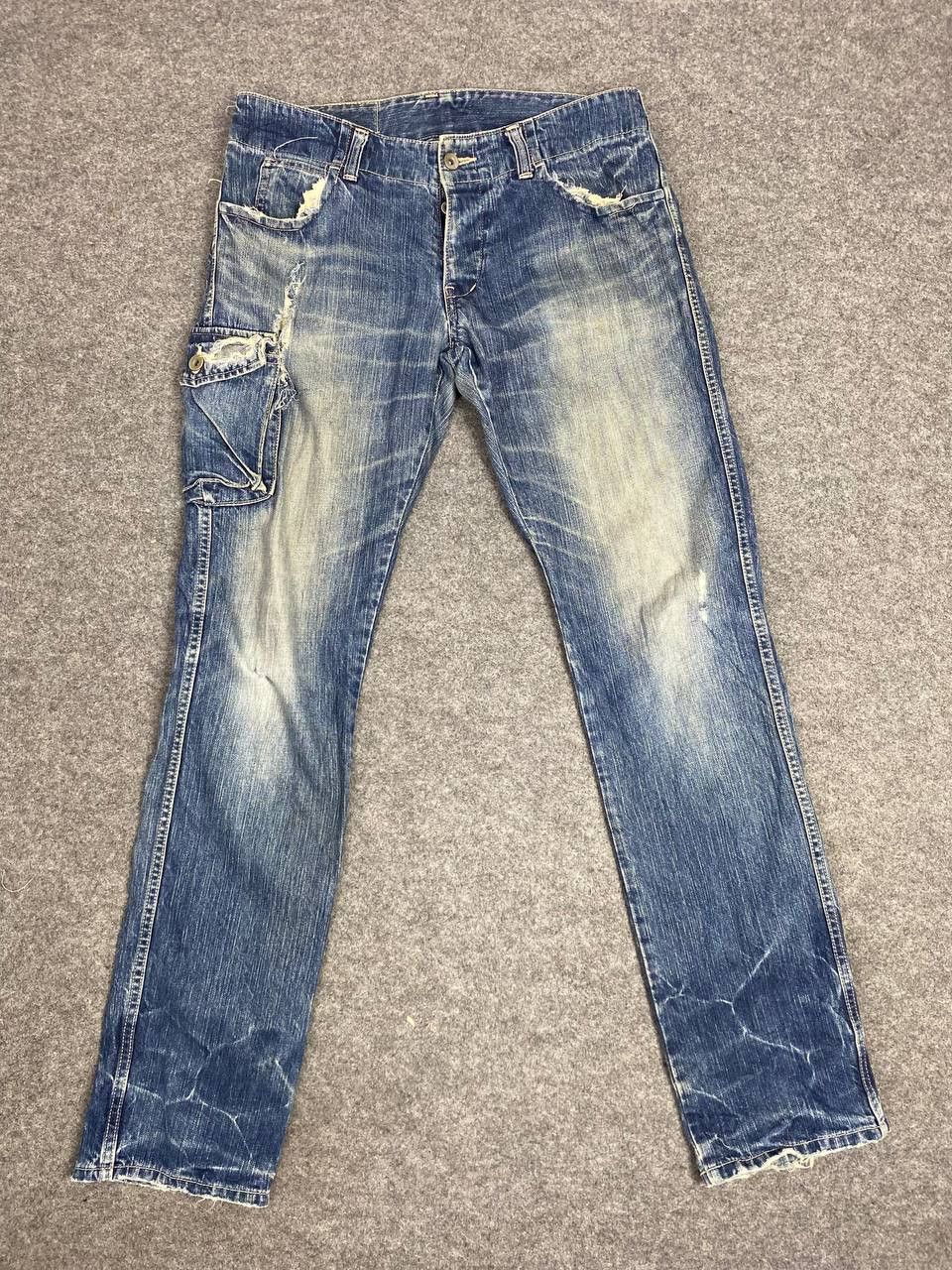 Johnbull johnbull japan single side pocket distressed denim Size US 34 / EU 50 - 8 Thumbnail