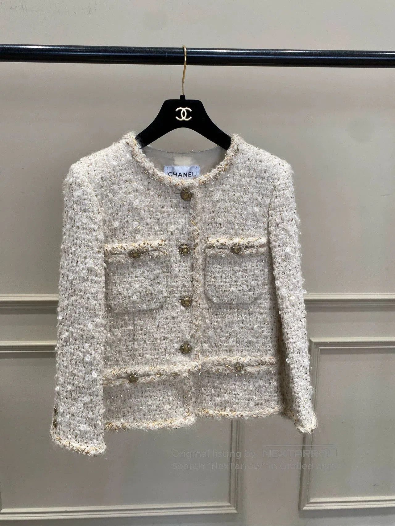 Chanel 2019 Egypt Collection Platinum Jacket.