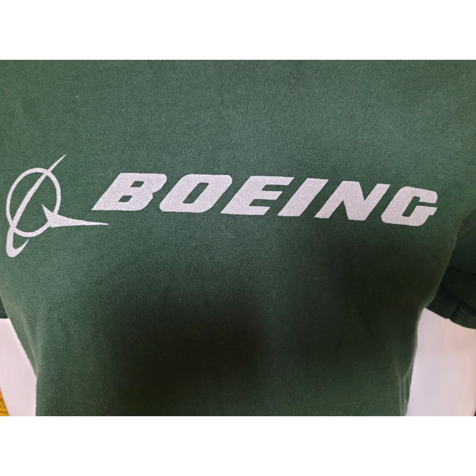 Vintage Boeing Shirt Medium Green Airplanes Logo T Shirt Mens Size US M / EU 48-50 / 2 - 2 Thumbnail