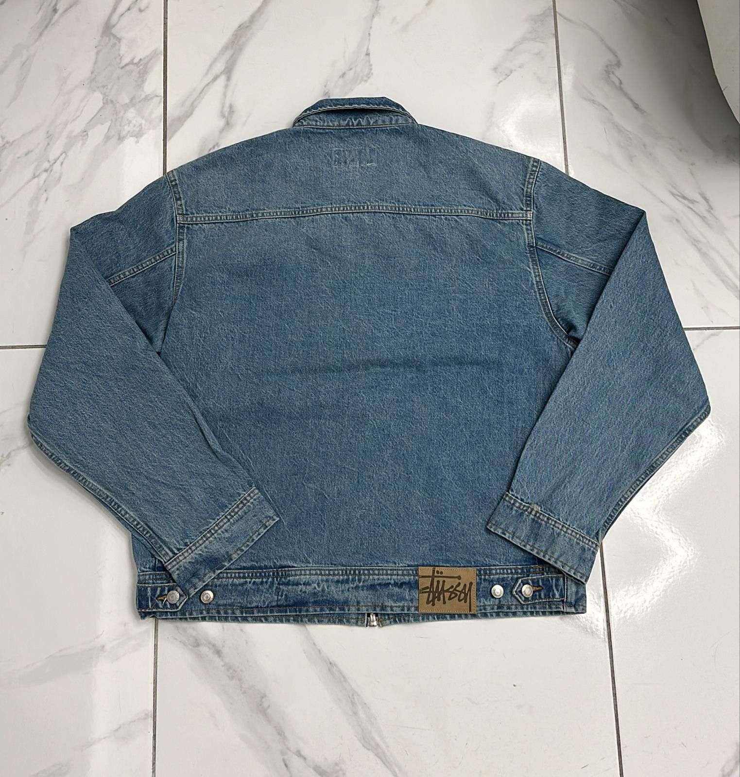 Stussy Stussy HO23 Zip Work Jacket Denim Blue Size US XL / EU 56 / 4 - 2 Thumbnail
