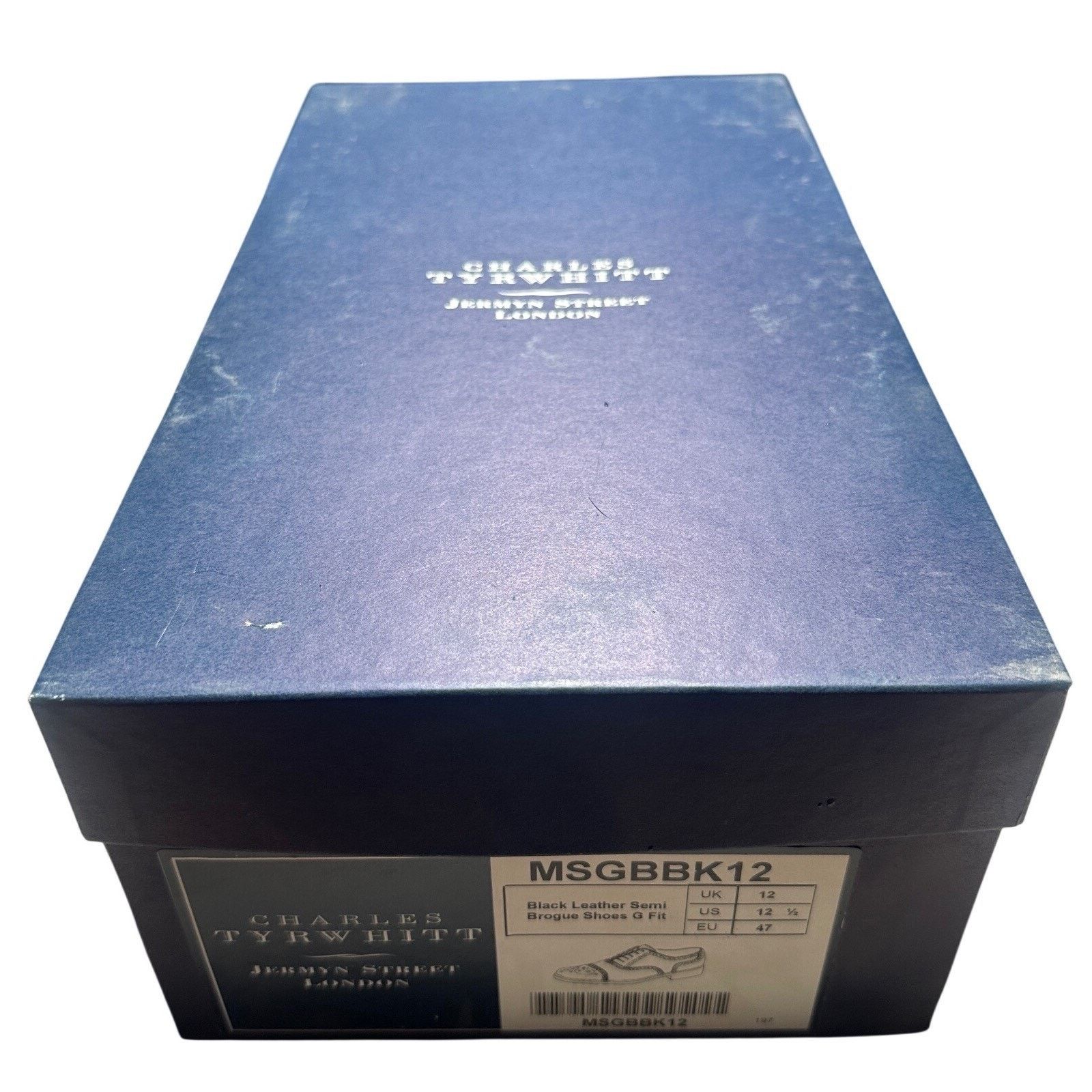 Charles Tyrwhitt Charles Tyrwhitt Semi Brogue Shoes Mens 12.5 Black NEW Size US 12.5 / EU 45-46 - 8 Thumbnail