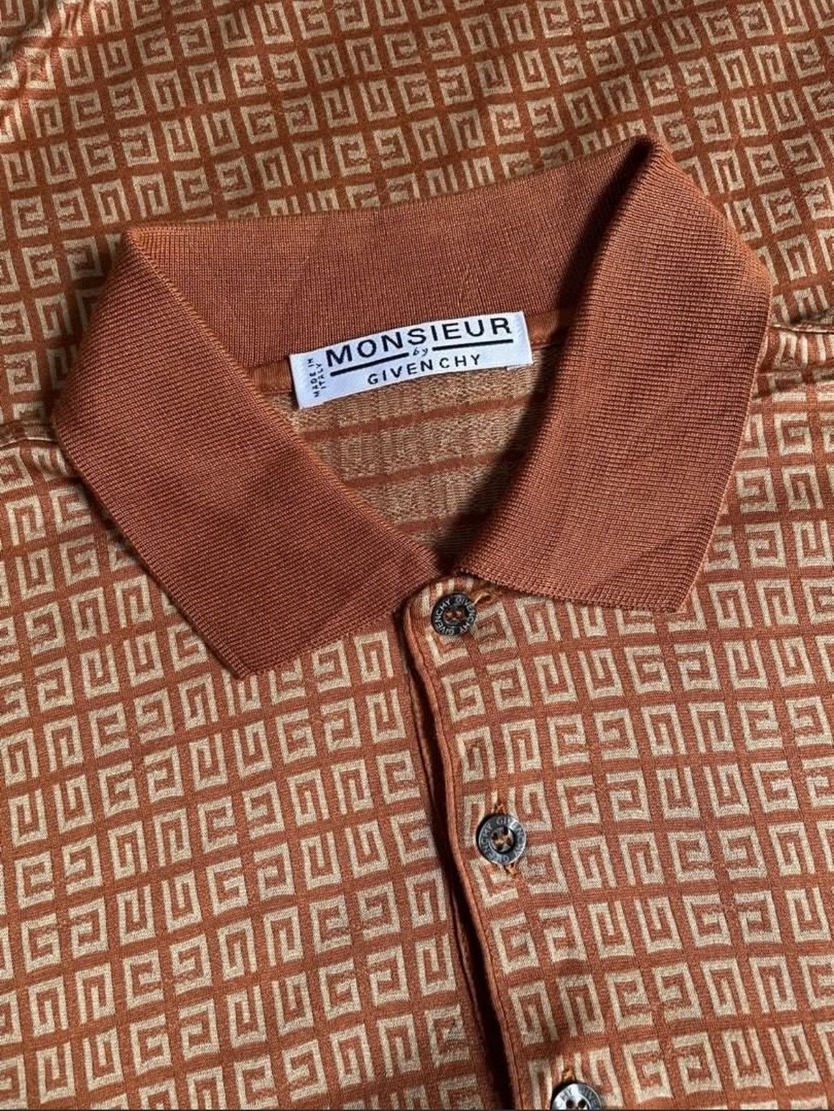 Designer × Givenchy Vintage Givenchy Monogram Poloshirt Size US L / EU 52-54 / 3 - 4 Thumbnail