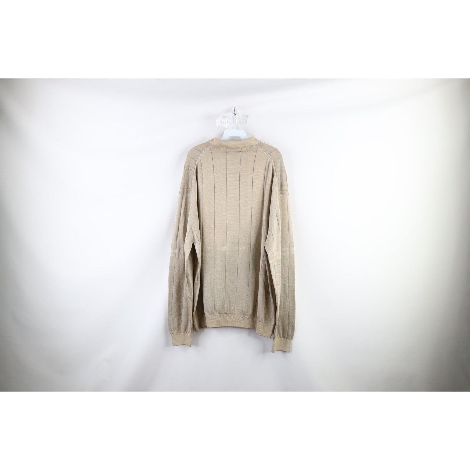 Vintage Vintage 90s Streetwear Braided Cable Knit Collared Polo Size US XXL / EU 58 / 5 - 5 Thumbnail