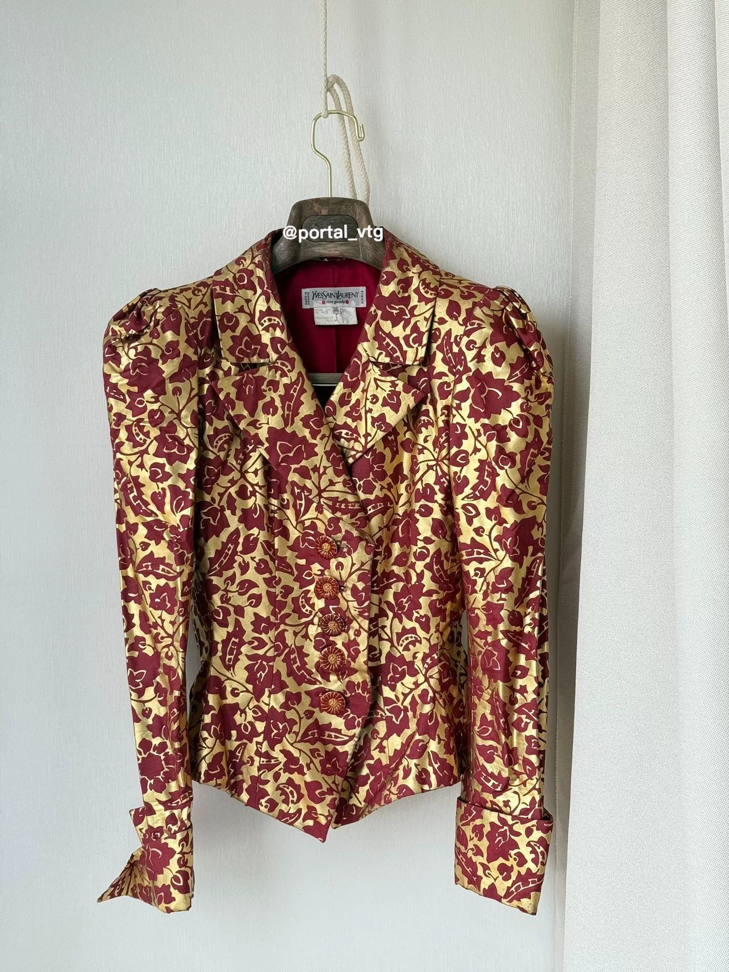 Yves Saint Laurent 90s Yves Saint Laurent Floral Jacket Size XS / US 0-2 / IT 36-38 - 1 Thumbnail
