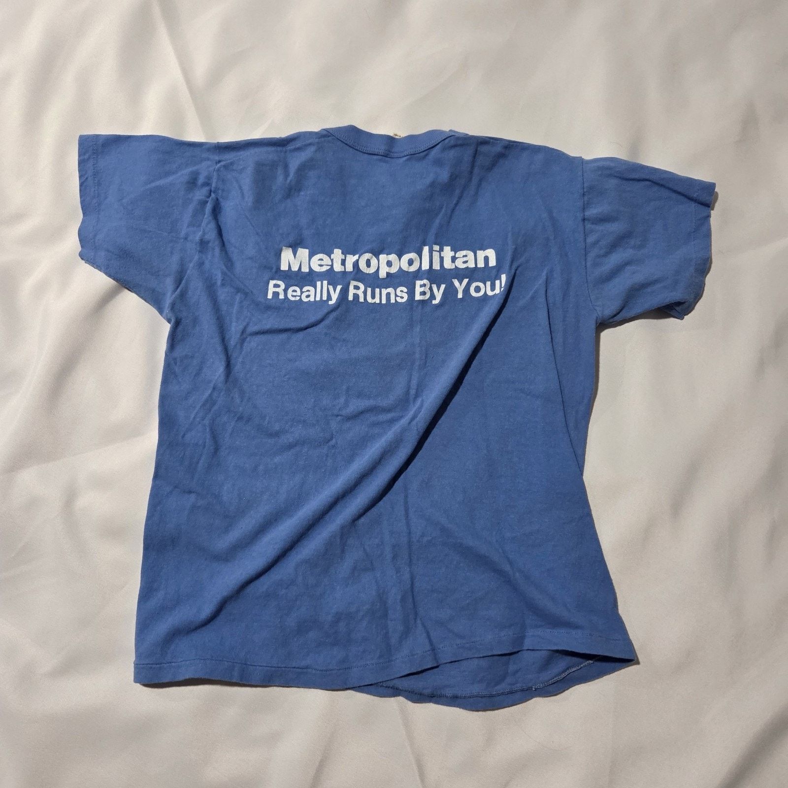 Russell Athletic Vtg 90s Russell Athletic Made in USA Graphic Tee Blue 17x23 Size US M / EU 48-50 / 2 - 6 Thumbnail
