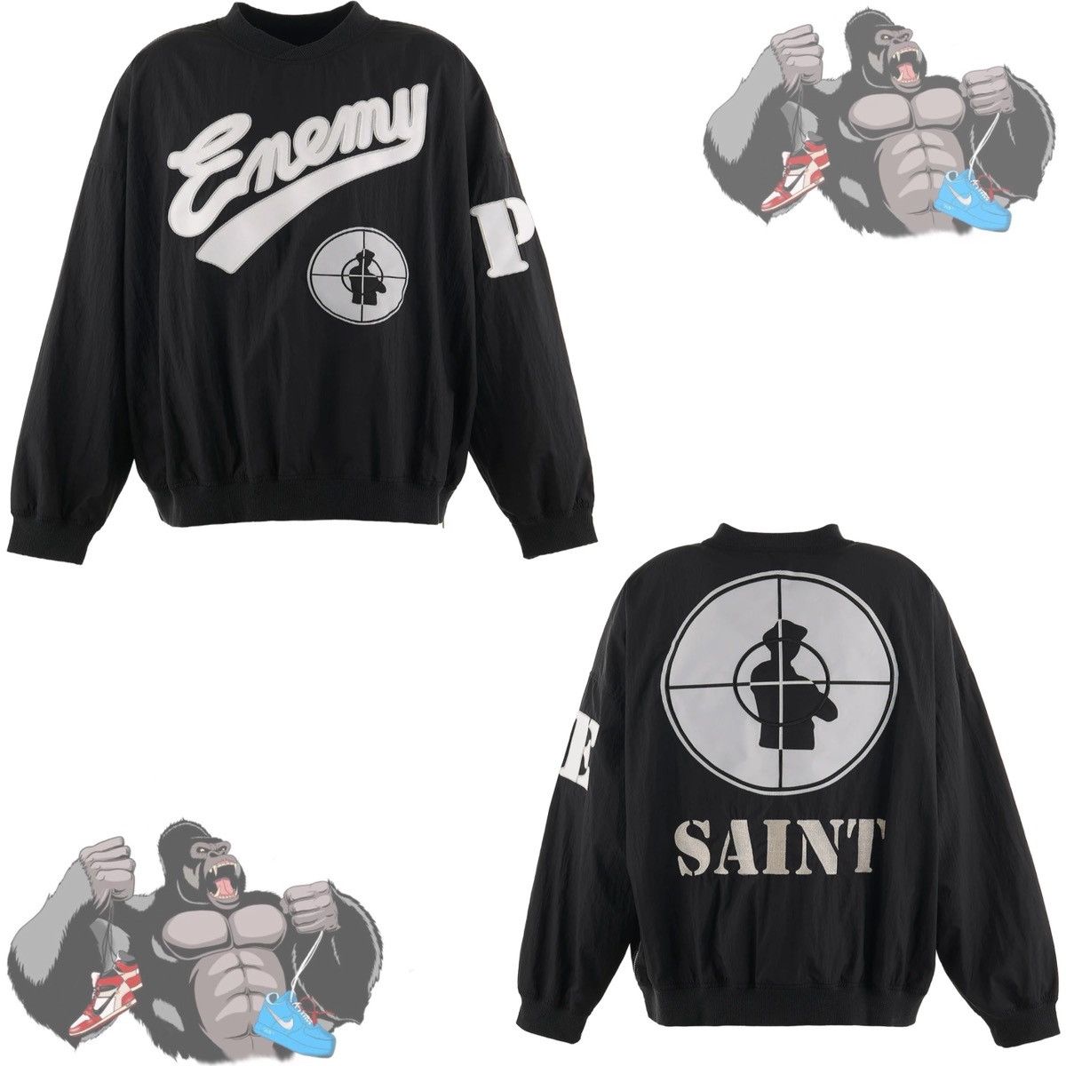 Saint Michael SAINT MXXXXXX X Public Enemy Nylon Pullover Size US XL / EU 56 / 4 - 1 Thumbnail