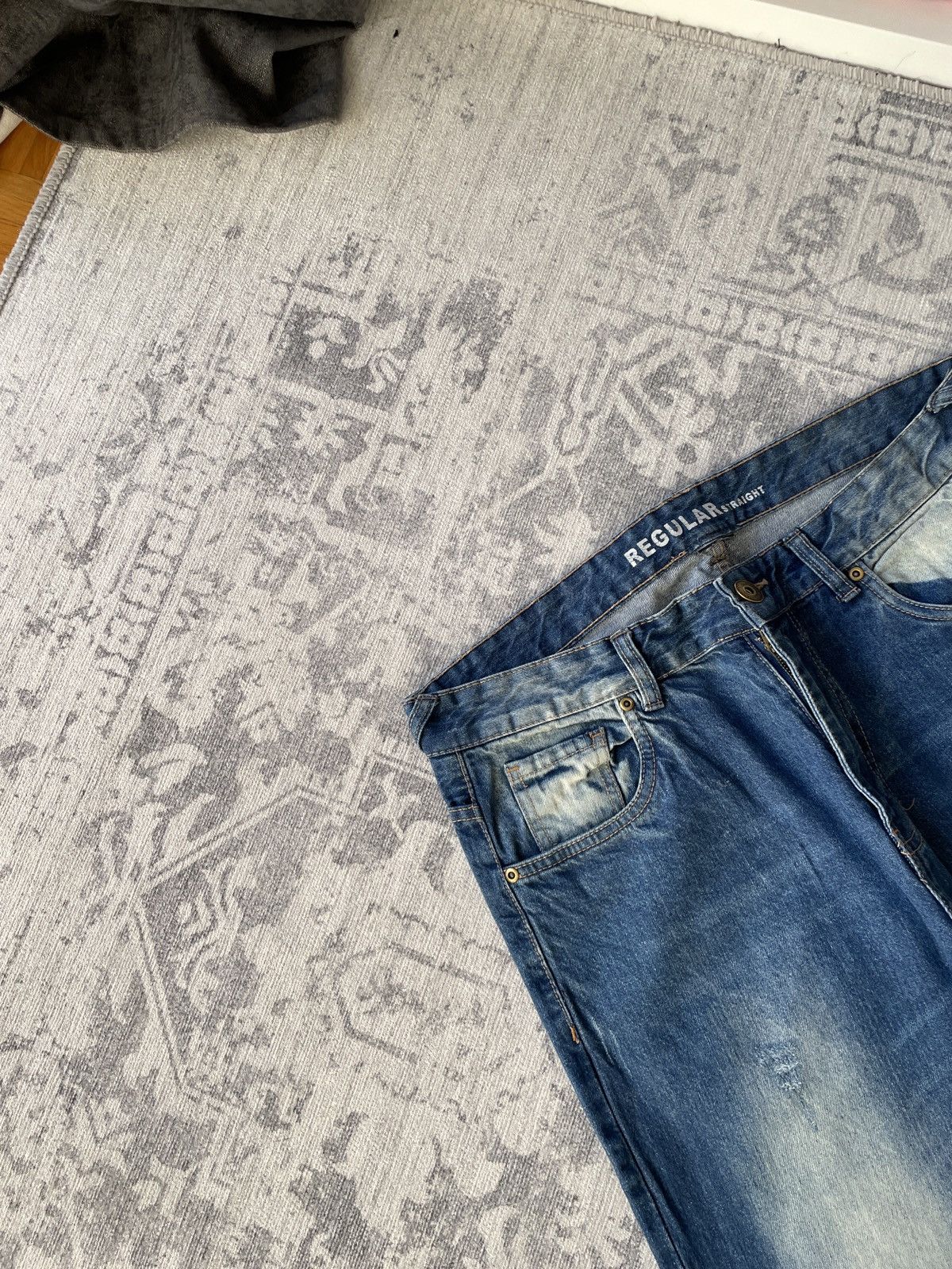 Vintage Vintage Faded Jeans Avant Garde Mud Washed Baggy Wide Flared Size US 34 / EU 50 - 5 Thumbnail