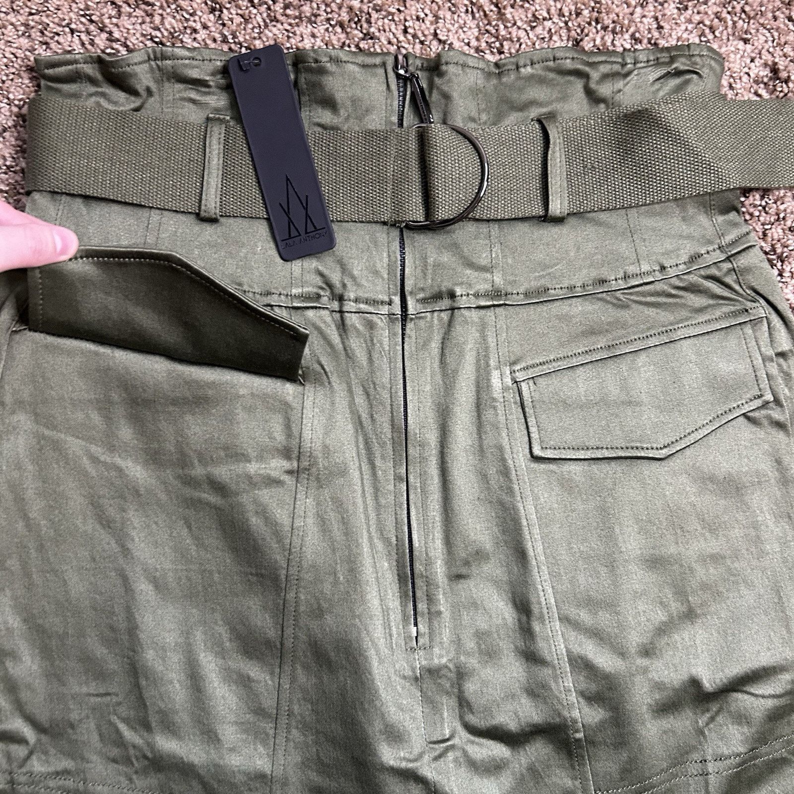 Other Lala Anthony Army Green Skirt - Women’s Size 12 Size 34" / US 12 / IT 48 - 3 Thumbnail
