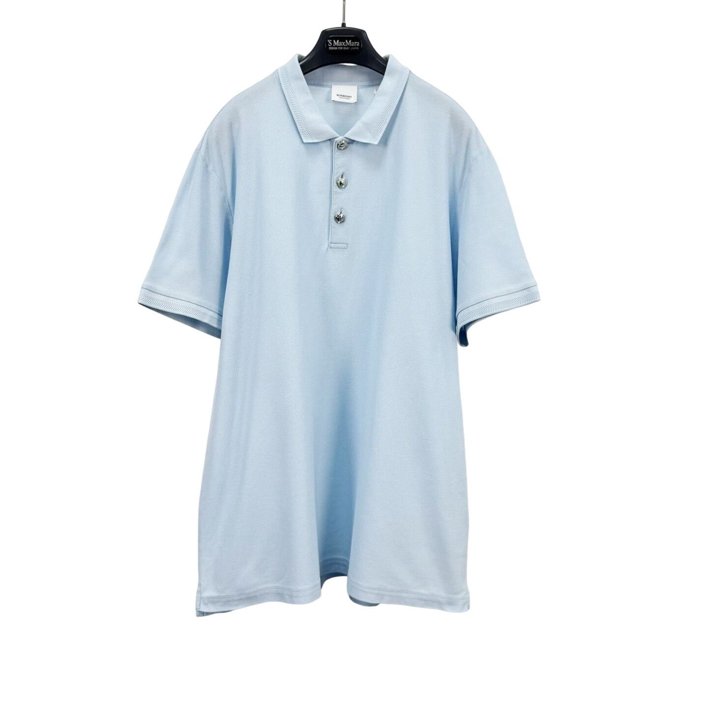 Burberry Burberry Light Blue Pique Cotton Polo XXL Size US XXL / EU 58 / 5 - 1 Thumbnail