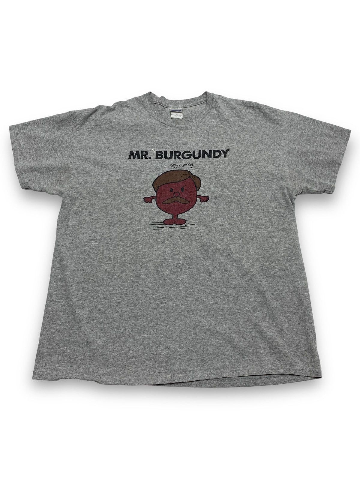 Vintage Vintage MR BURGUNDY Grey Tee Shirt Size US XL / EU 56 / 4 - 1 Thumbnail