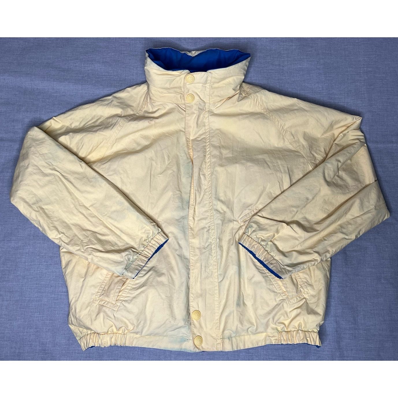 Nautica × Vintage Vintage 90s Nautica Sport Reversible Blue and Yellow Jacket Size US XL / EU 56 / 4 - 4 Thumbnail