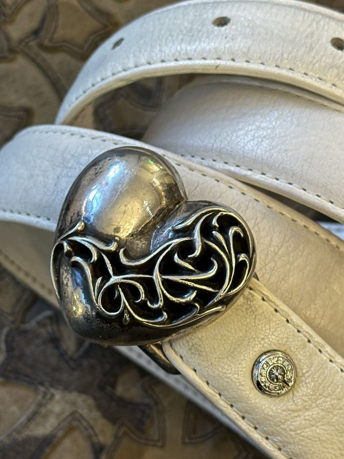 Chrome Hearts CHROME HEARTS MINI HEART BELT SZ 40 | Grailed