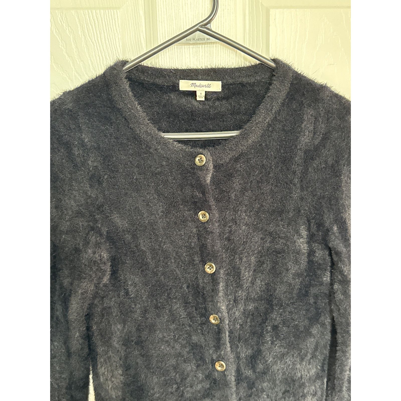 Madewell Madewell Hewitt Fuzzy Cardigan Sweater button down Black Size S / US 4 / IT 40 - 9 Thumbnail