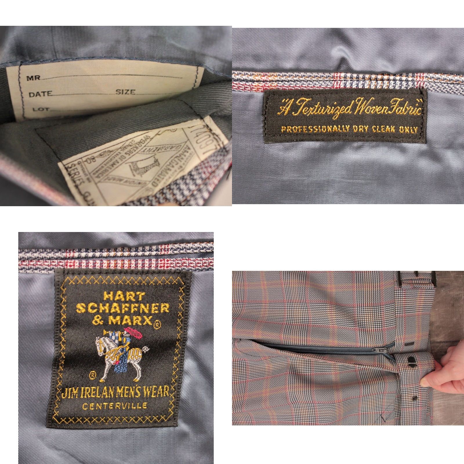 Vintage VINTAGE Mens VTG NOS 70s Blue Plaid Leisure Suit Sz 42 1970s Polyester Disco 2 PC Mens Size 44R - 9 Thumbnail