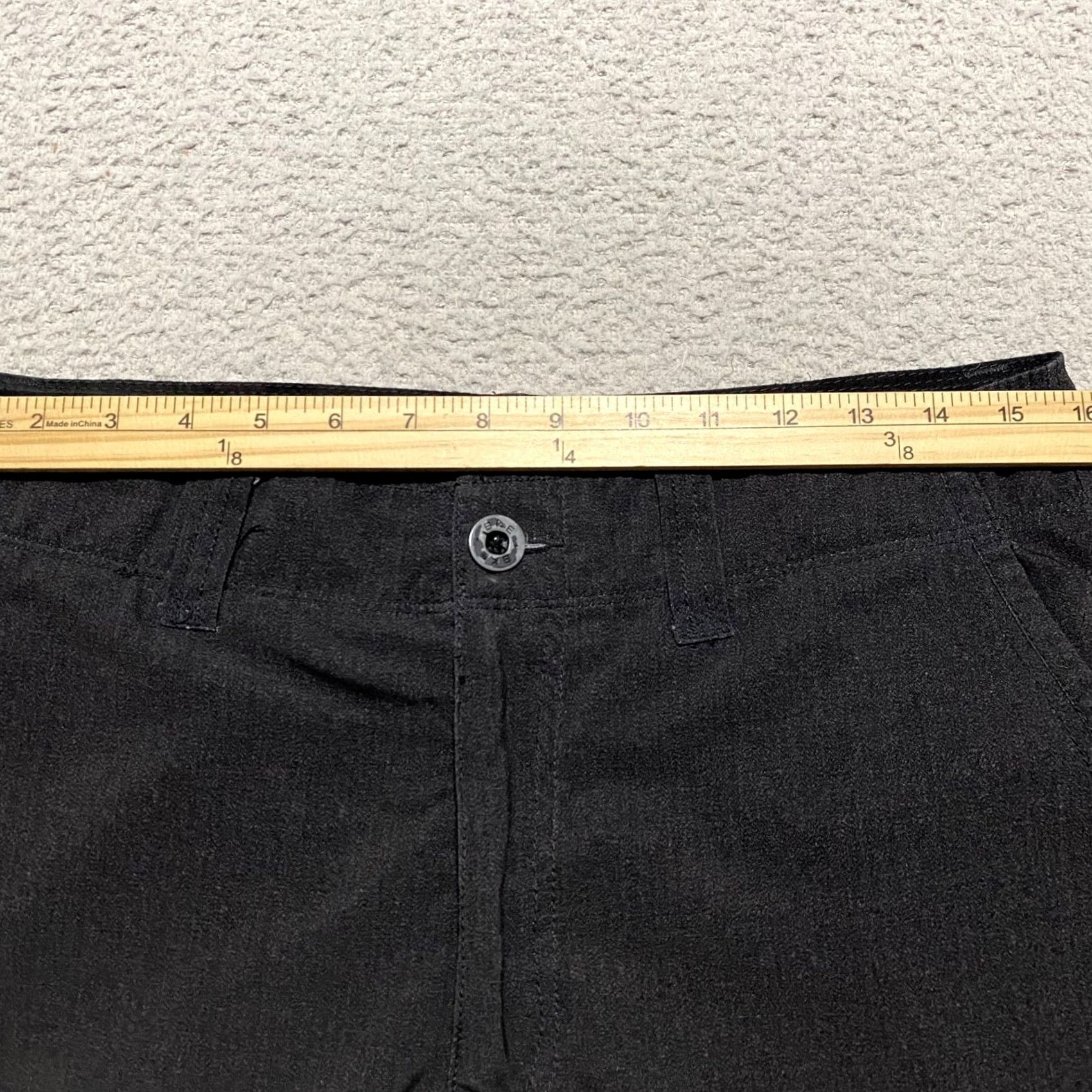 Vintage Buckle Mens Shorts Gray 31 Inseam 11" Regular Pockets Zip Button Polyester Outdoor Chino Pocketed Casual Accessories Adults Medium Size US 31 - 7 Thumbnail