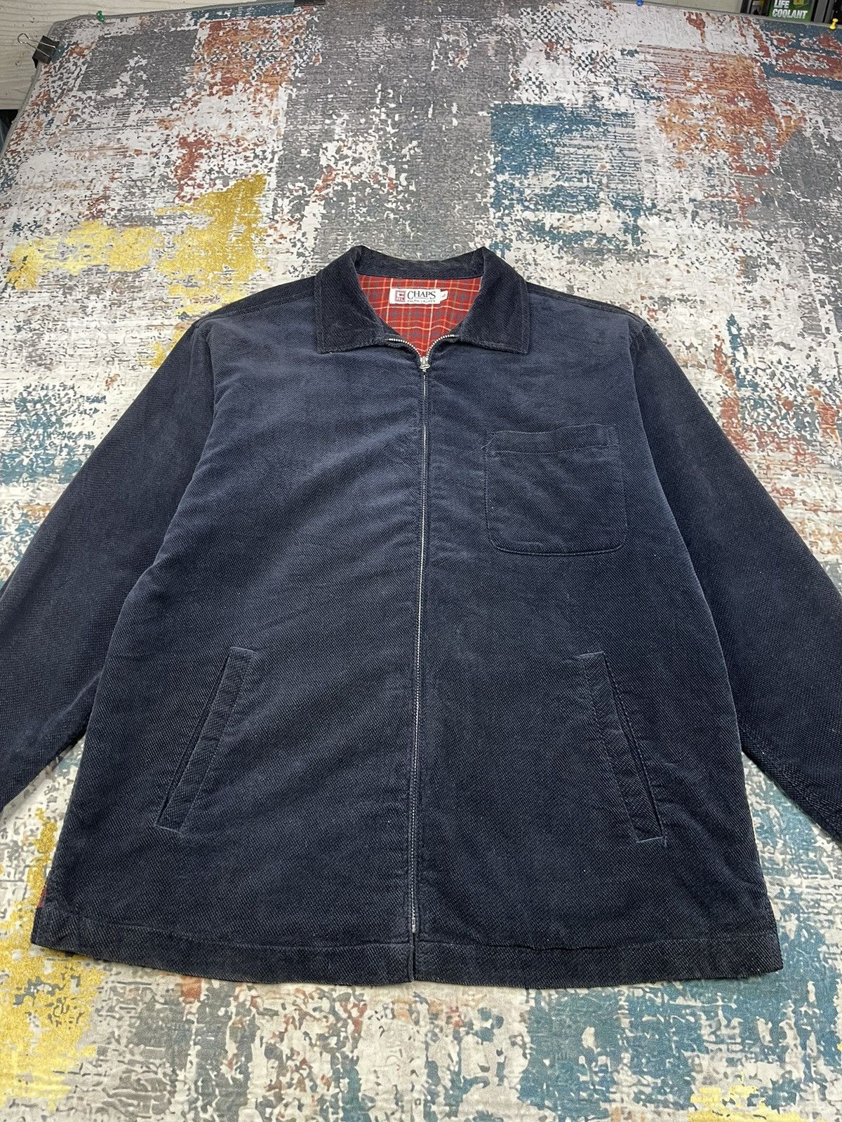 Chaps Ralph Lauren Chaps Navy Corduroy Zipper Cord Workshirt Size US L / EU 52-54 / 3 - 2 Thumbnail