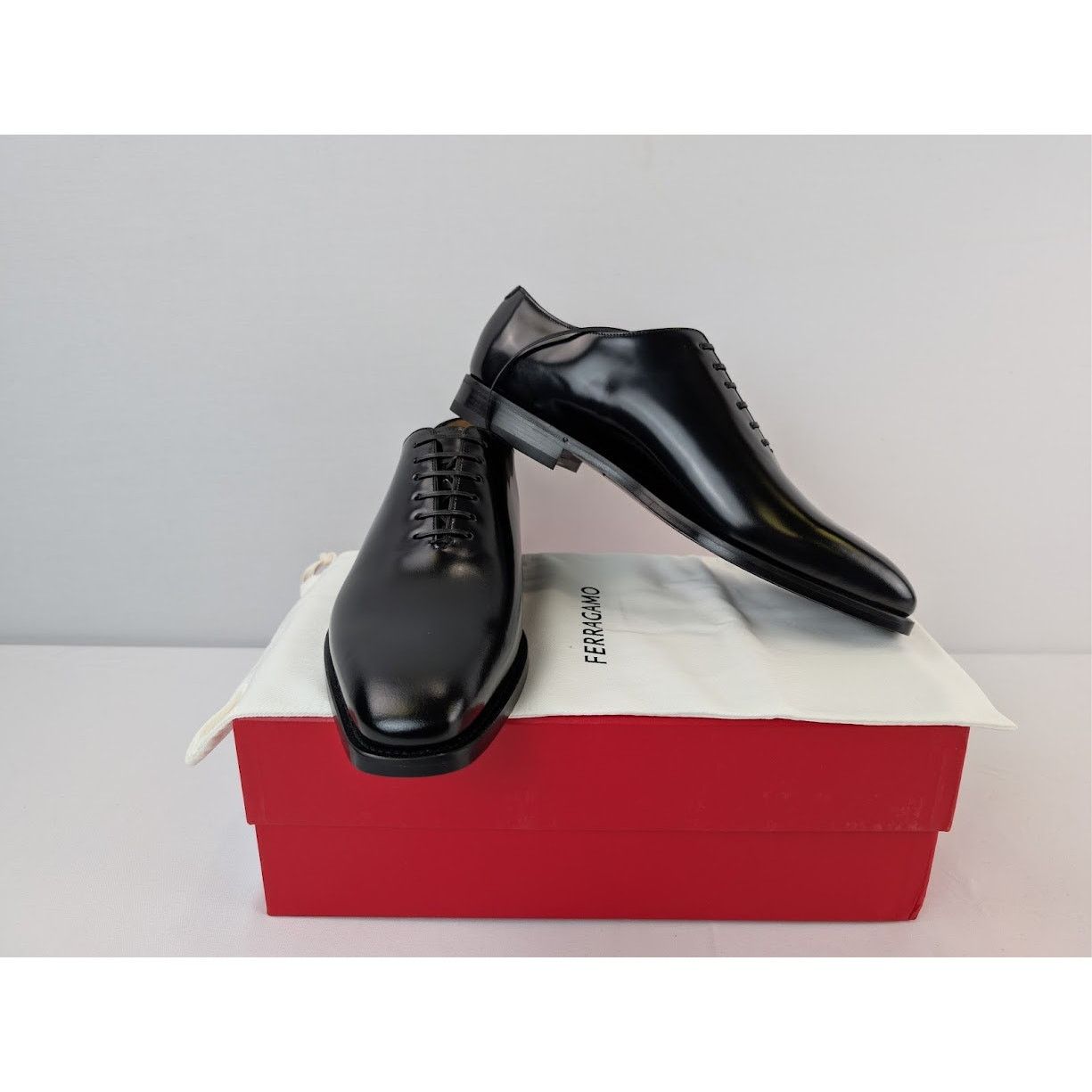 Salvatore Ferragamo o1rshd1 Nero Calf Shoes in Nero Size US 11 / EU 44 - 20 Thumbnail