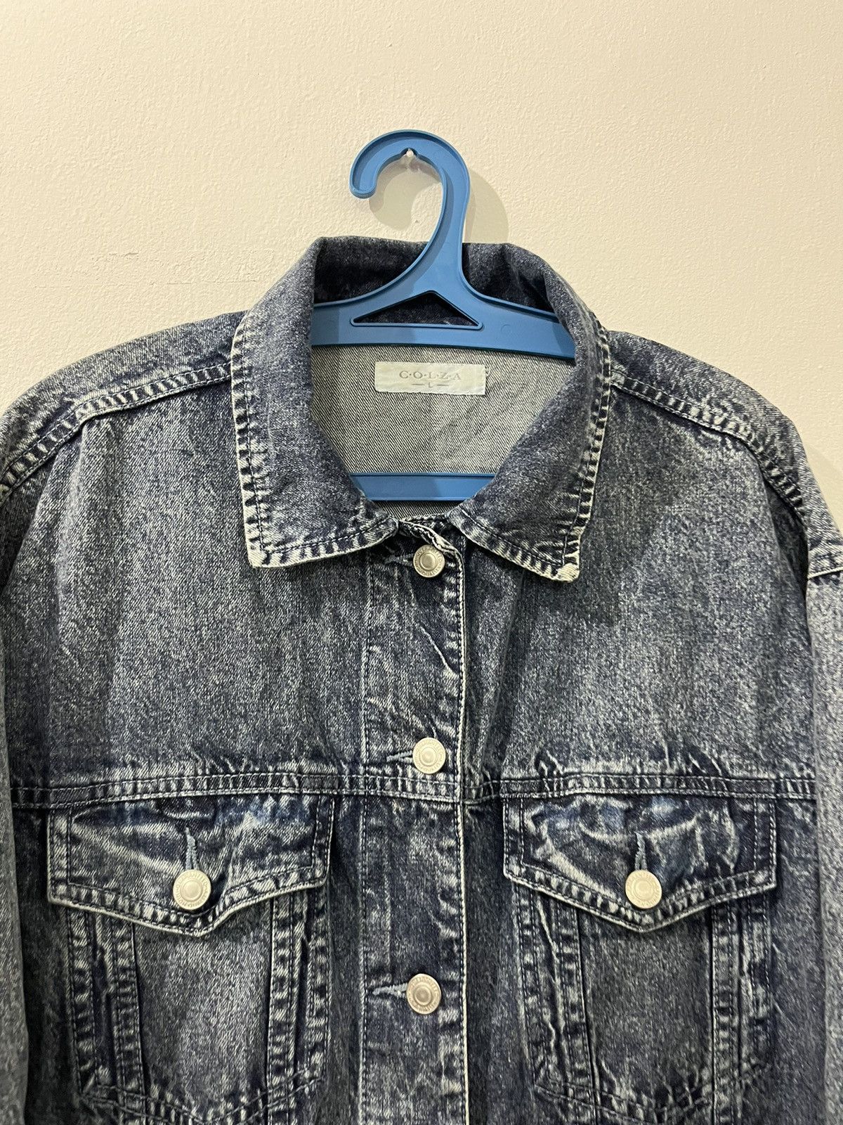 Denim & Co. COLZA Lefty Button Nice Blue Denim Color Women Jackets Size US L / EU 52-54 / 3 - 2 Thumbnail