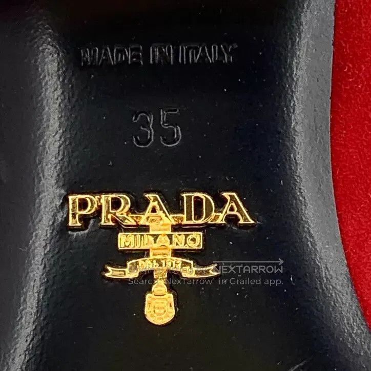 Prada Prada Red diamond-encrusted thick-heeled plush mule wrap h Size US 4.5 / IT 34.5 - 6 Thumbnail