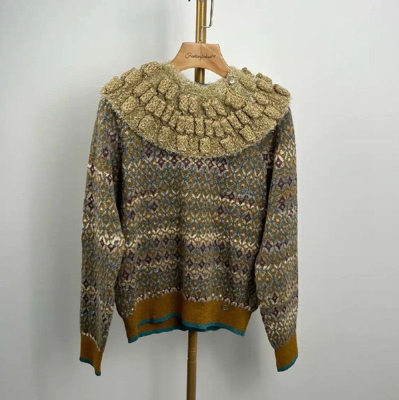 Chanel Camel Colored Knit Pullover Sweater 0089