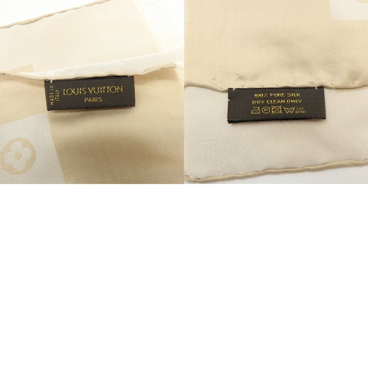 Louis Vuitton Louis Vuitton Monogram Echarpe Capri Silk Scarf Beige Size ONE SIZE - 6 Thumbnail