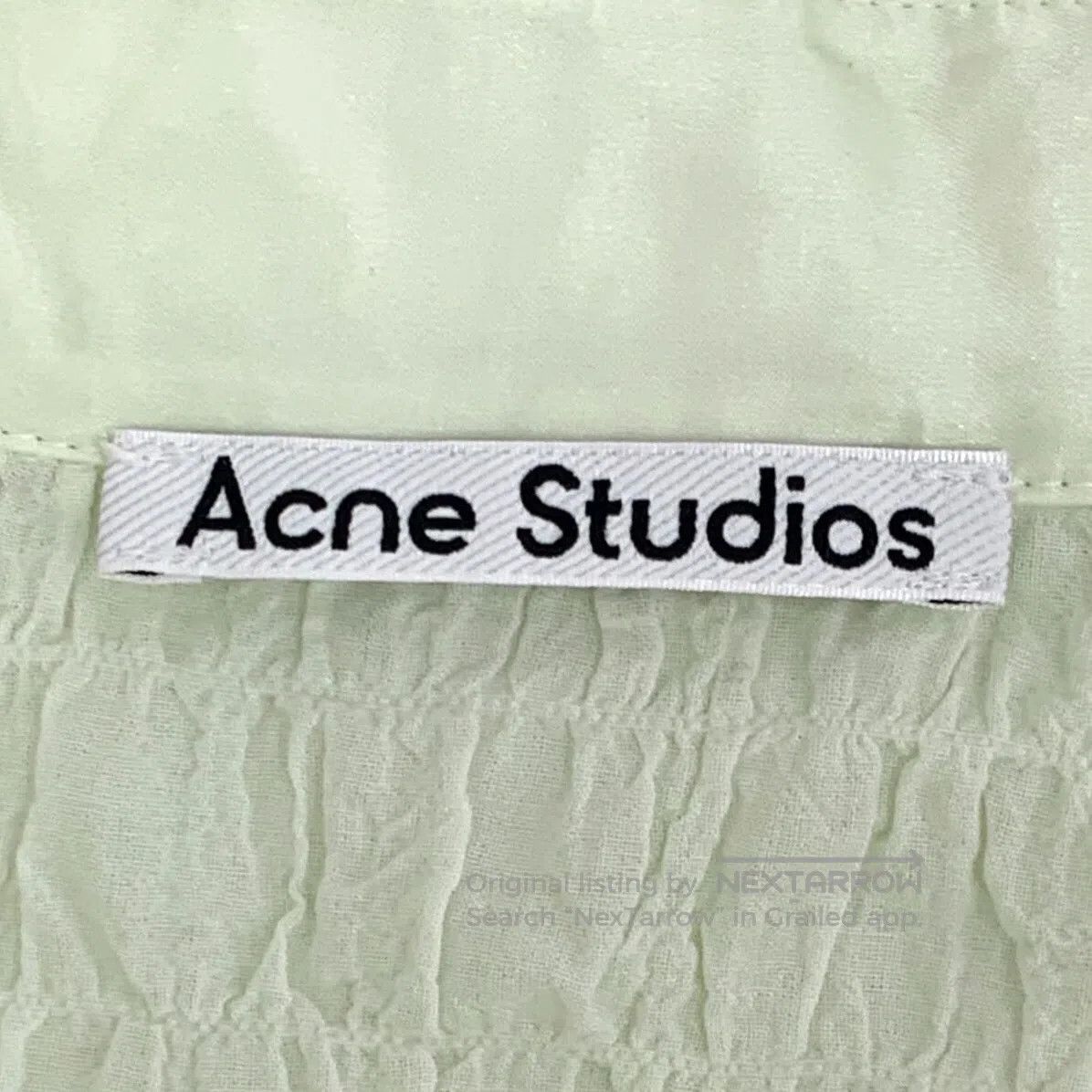Acne Studios Acne Studios Light green pleated cotton button-down single Size XXS / US 00 / IT 34 - 5 Thumbnail