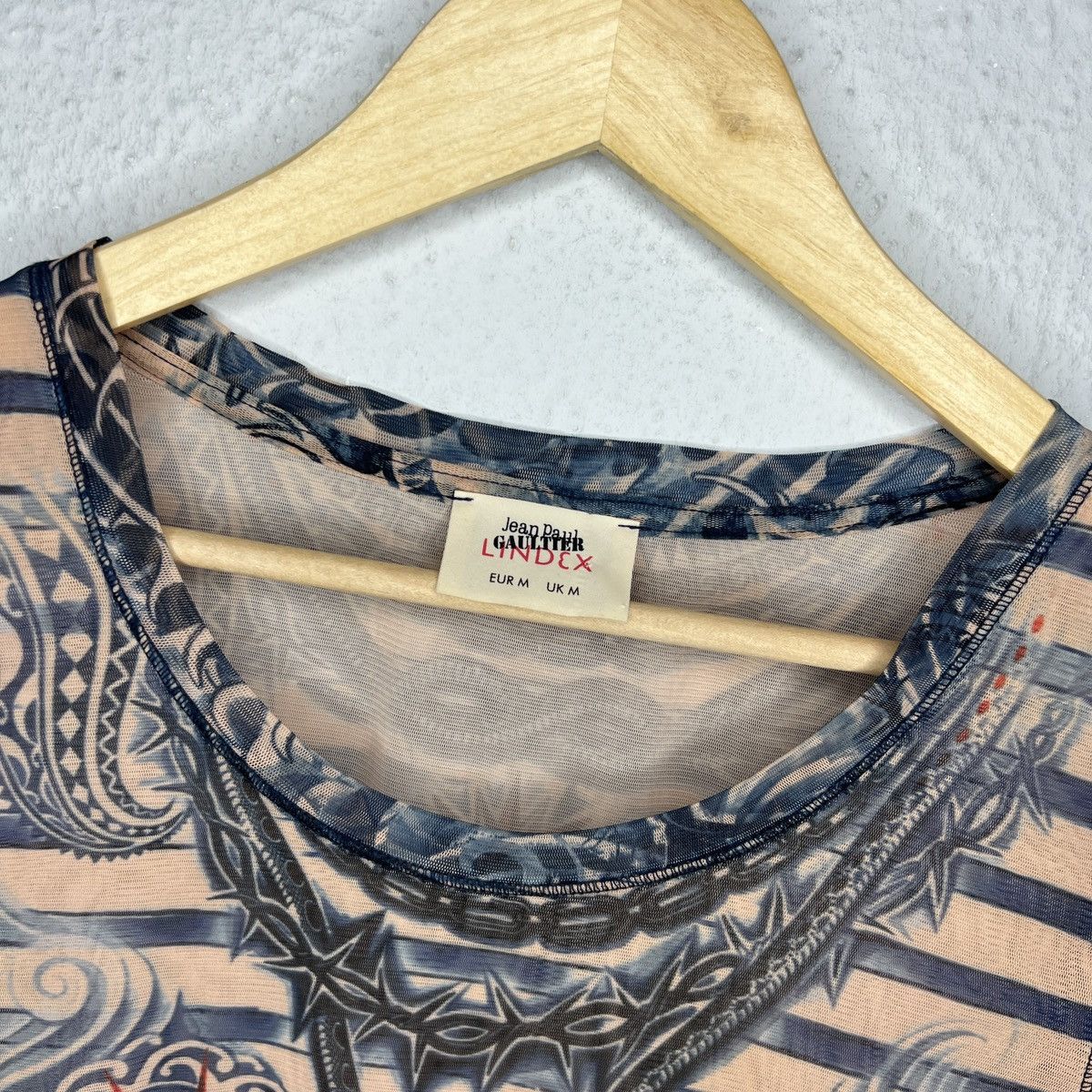 Jean Paul Gaultier Jean Paul Gaultier Mesh Top Tattoo Long Sleeve Mini Dress Size M / US 6-8 / IT 42-44 - 5 Thumbnail