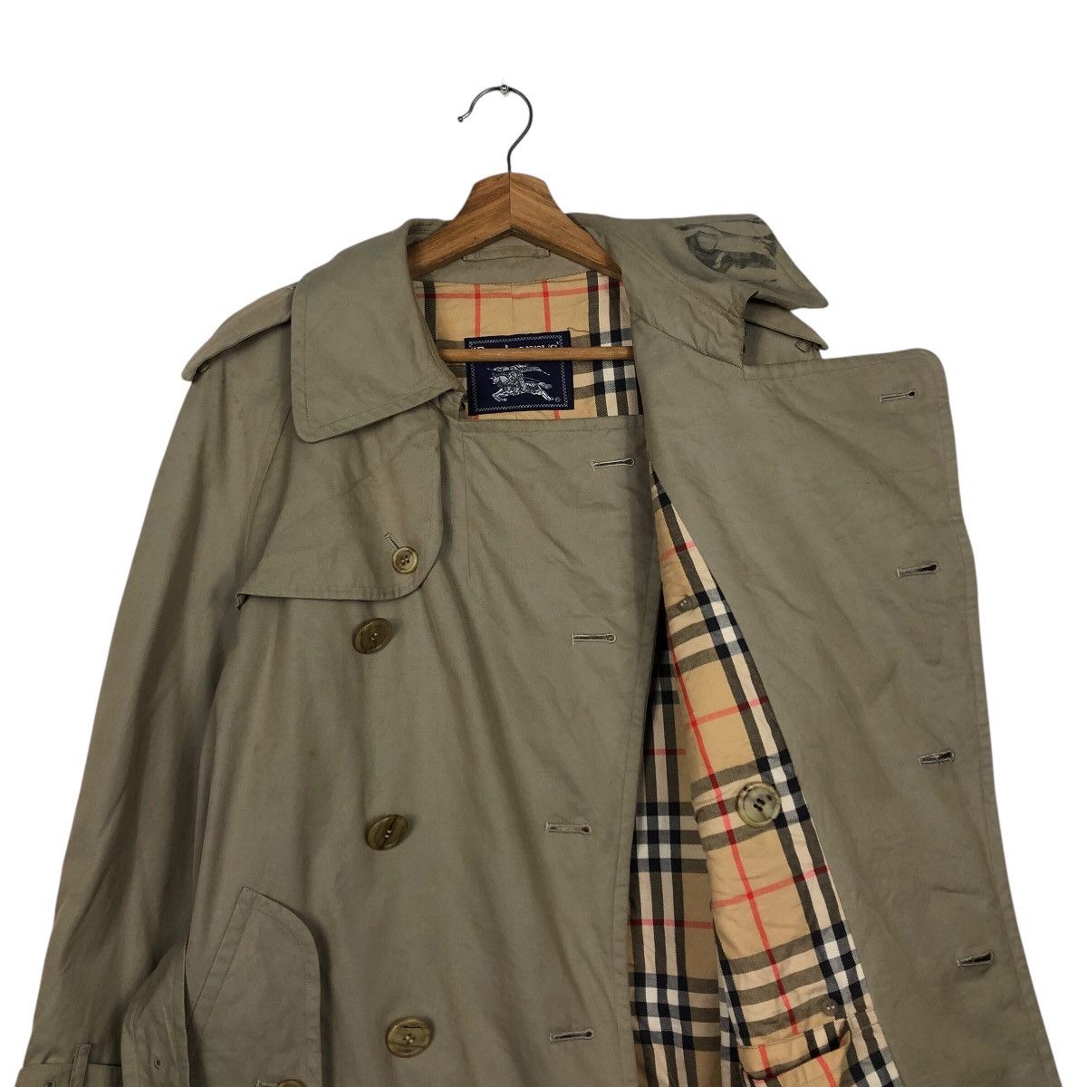 Burberry 📌Vintage Trench Coat Long Jacket Burberrys Nova Check Size US M / EU 48-50 / 2 - 14 Thumbnail