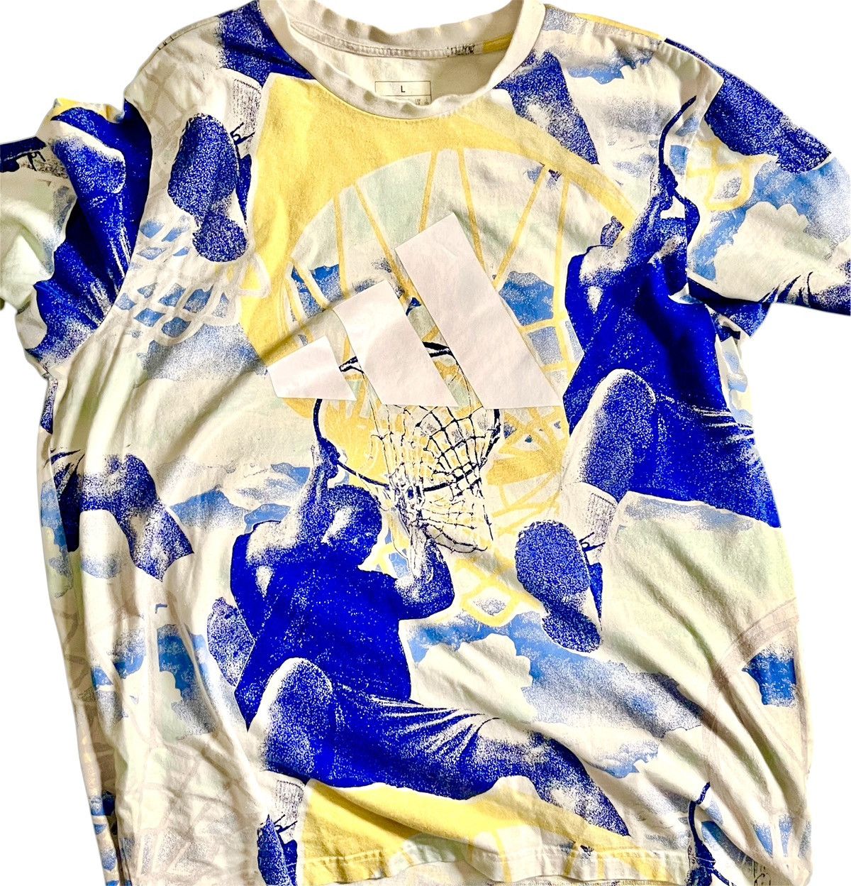 Adidas Adidas Selects Summer Edtion Blue & Yellow Graphic Kobe Tee Size US L / EU 52-54 / 3 - 1 Thumbnail