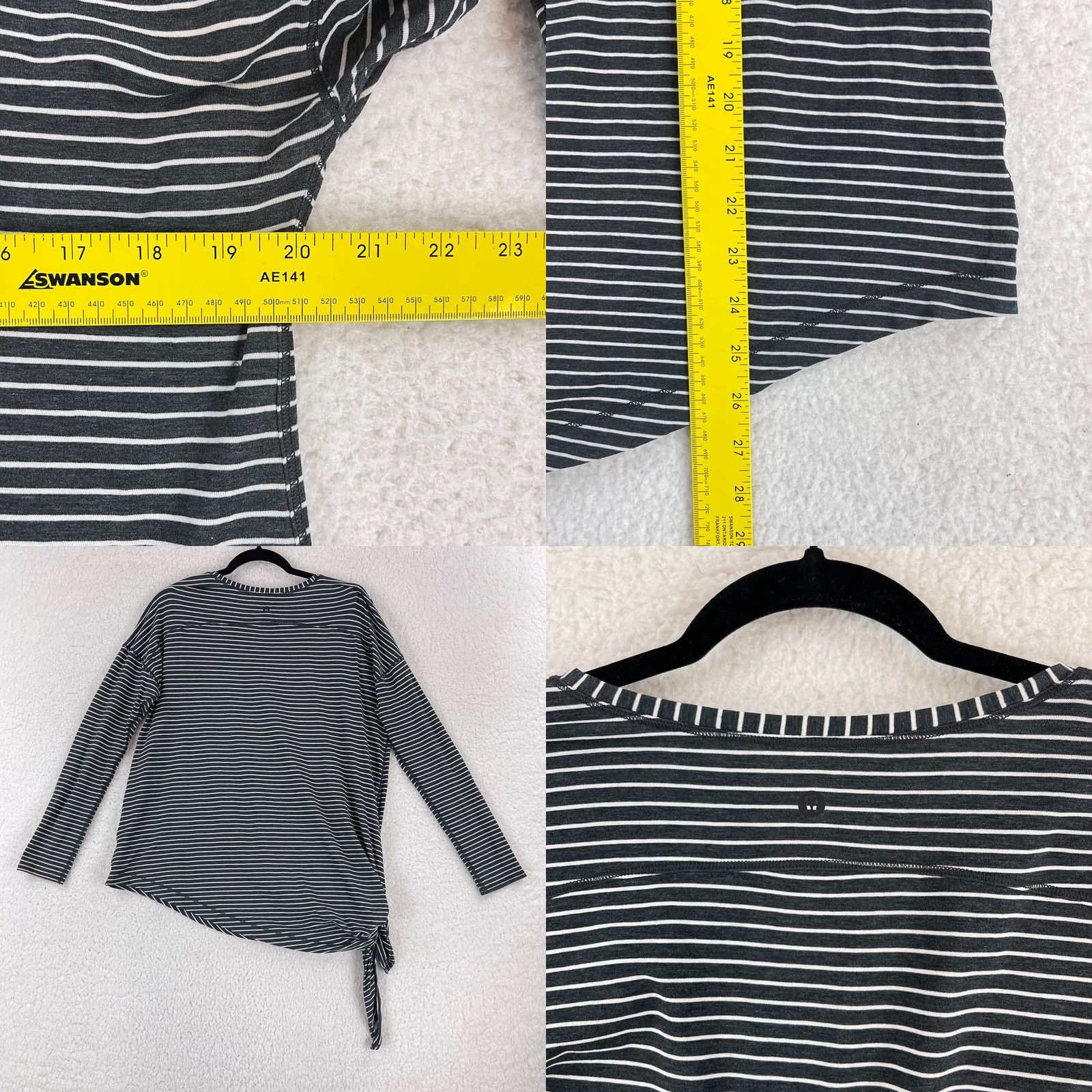 Lululemon Lululemon To The Point Shirt Womens Size 10 Long Sleeve Stripe Side Tie Pullover Size L / US 10 / IT 46 - 8 Thumbnail