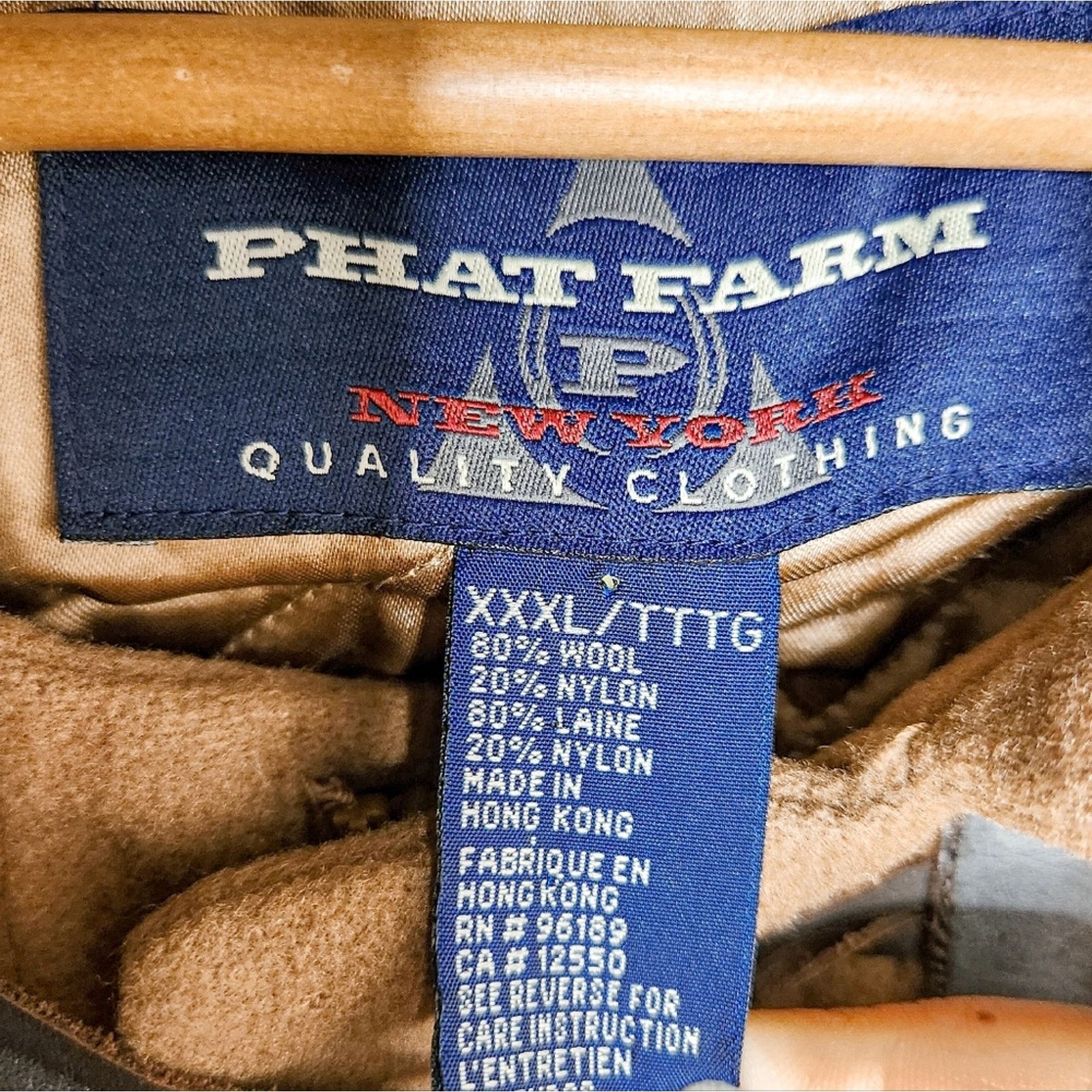 Phat Farm Vintage 90s 00s Phat Farm Brown Wool Hooded Toggle Coat 3XL Size US XXL / EU 58 / 5 - 6 Thumbnail