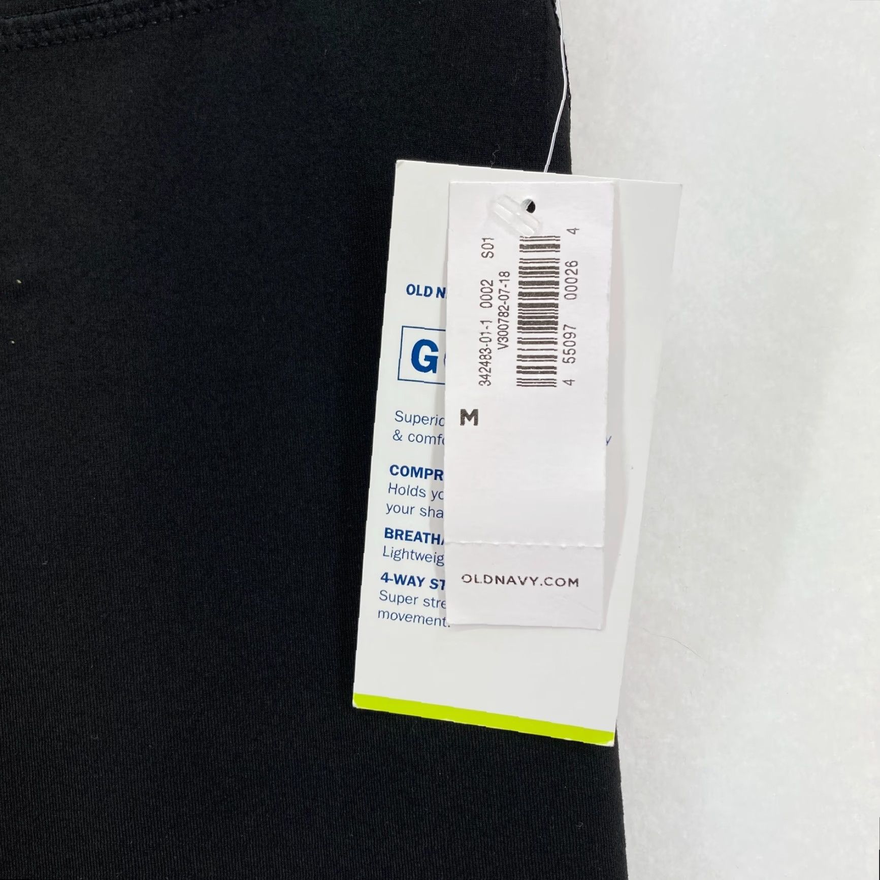 Old Navy Old Navy Active Leggings Women's Medium Black Quick Dry Stretch Skinny Ankle NWT Size 32" / US 10 / IT 46 - 3 Thumbnail