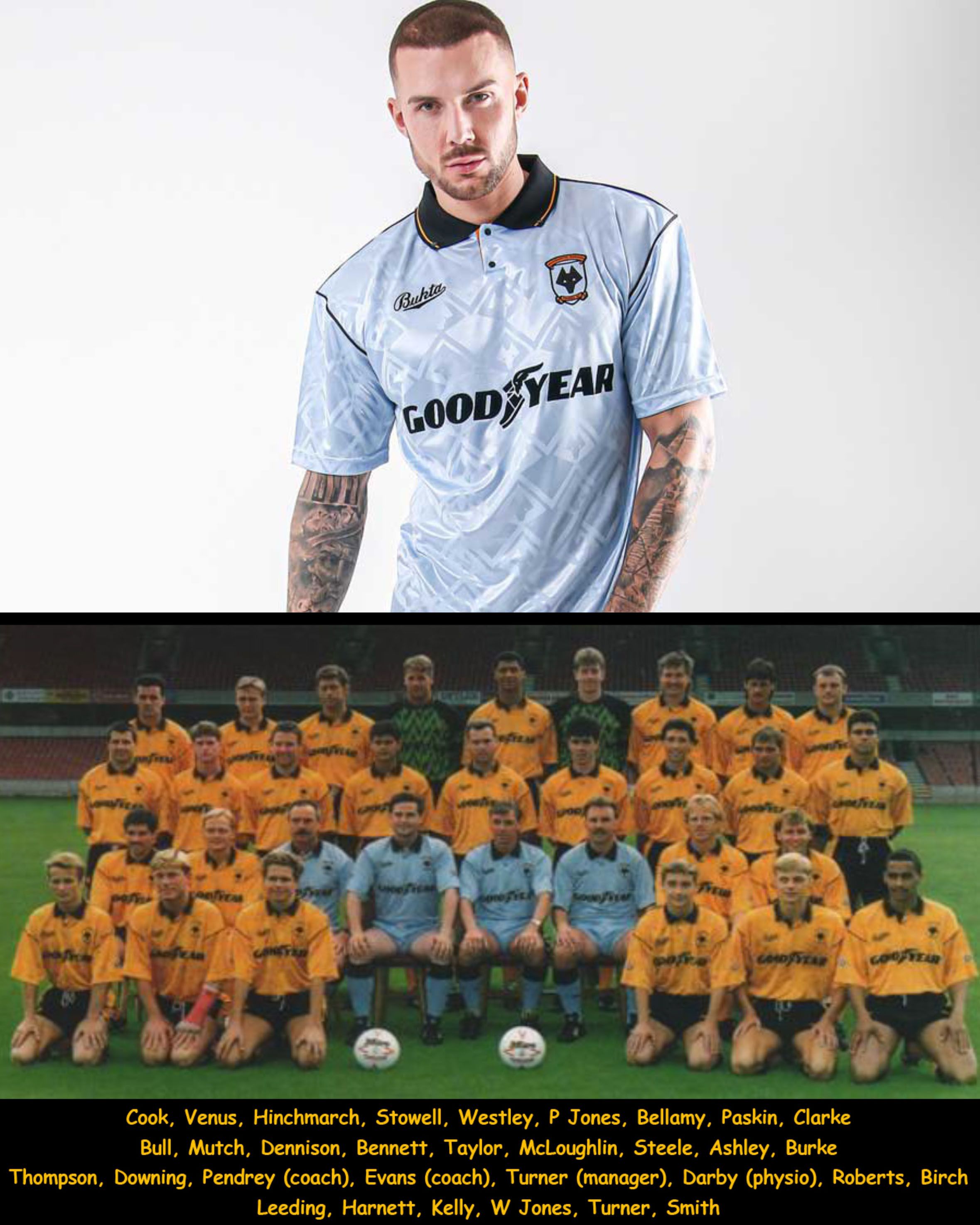 Other Wolverhampton Wanderers Away Kit 1991 1992 Size US L / EU 52-54 / 3 - 5 Thumbnail