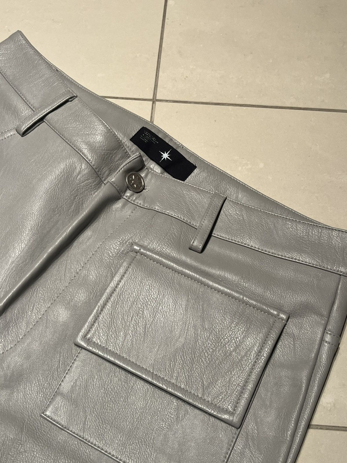 Ranger Cartel Grey Flared Leather Pants