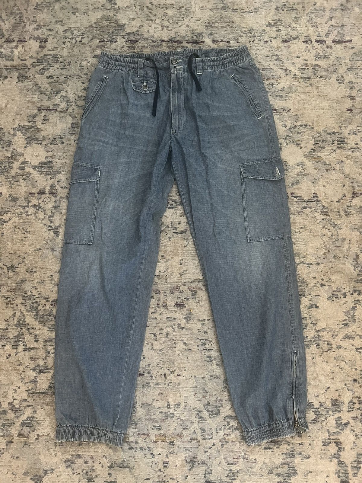 Dolce & Gabbana Dolce & Gabbana Men's Blue Denim Cargo Pants Sz 52/36 Size US 36 / EU 52 - 1 Thumbnail