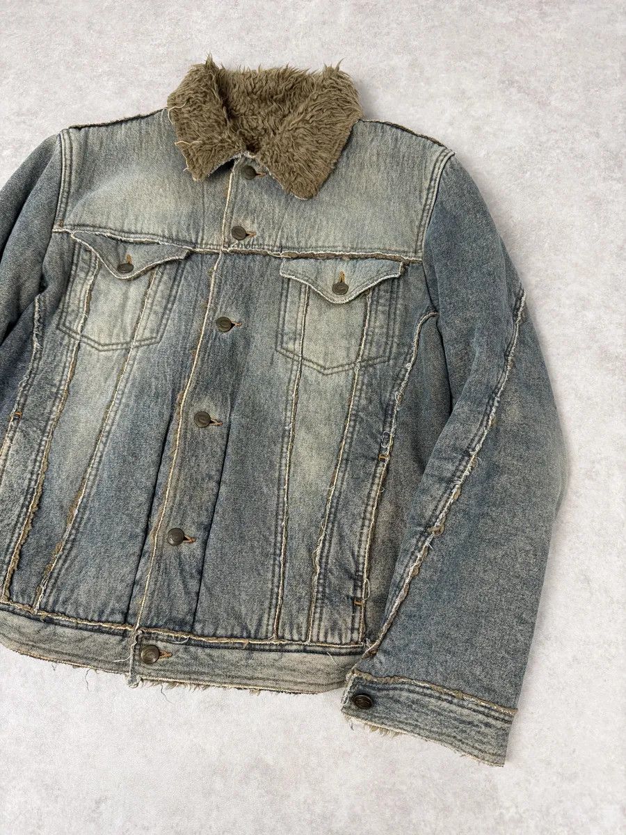 Just Cavalli AW2005 Cavalli Blue Faux Fur Faded Denim Jacket Size US M / EU 48-50 / 2 - 13 Thumbnail