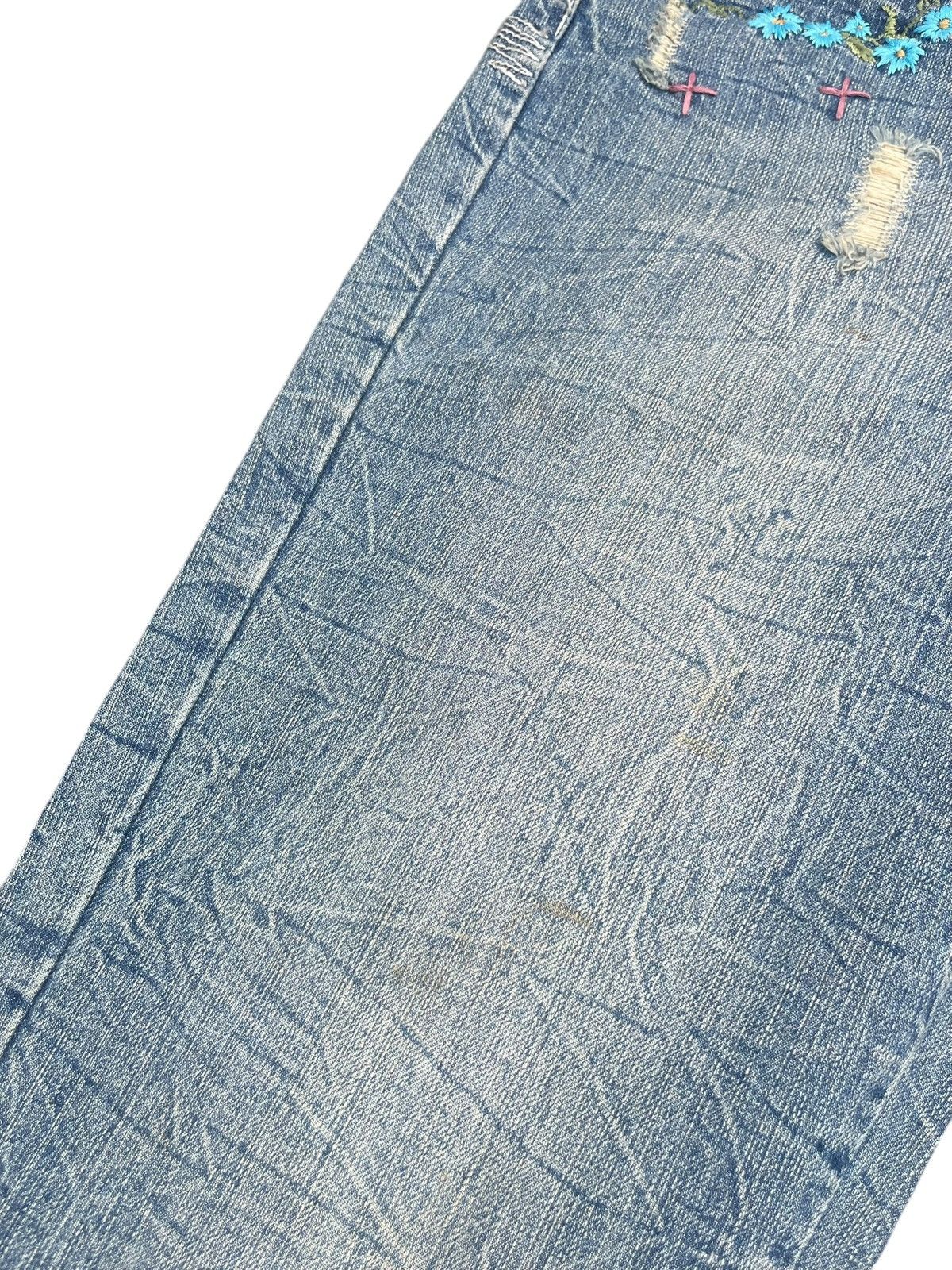 Designer × Request Jeans Request Flare Emboiderey Denim Size 36" / US 14 / IT 50 - 6 Thumbnail