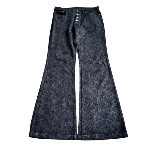 tornado mart japan snakeskin flared dark pants