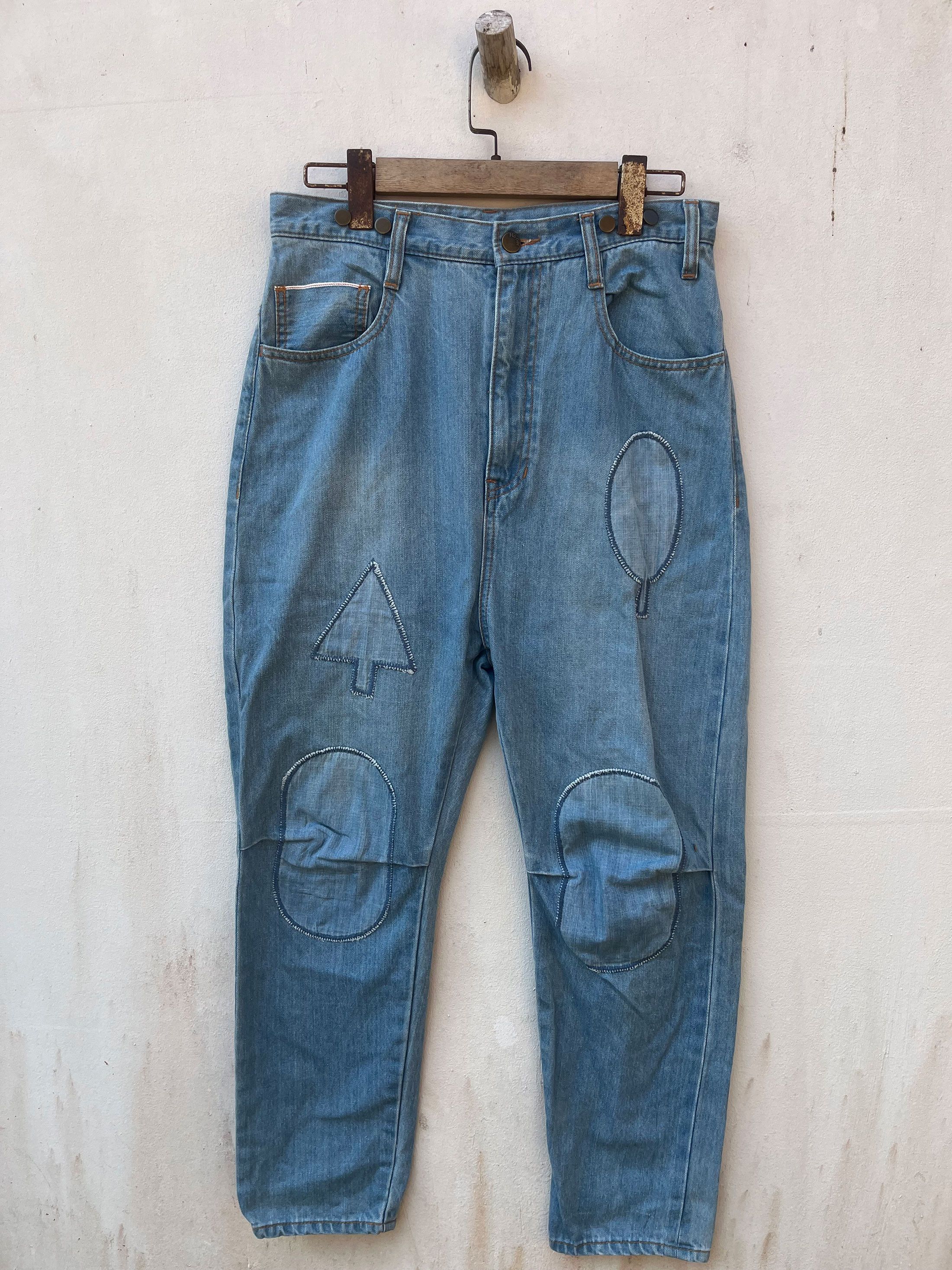 Ne Net Issey Miyake Patchwork Art Selvedge High Rise