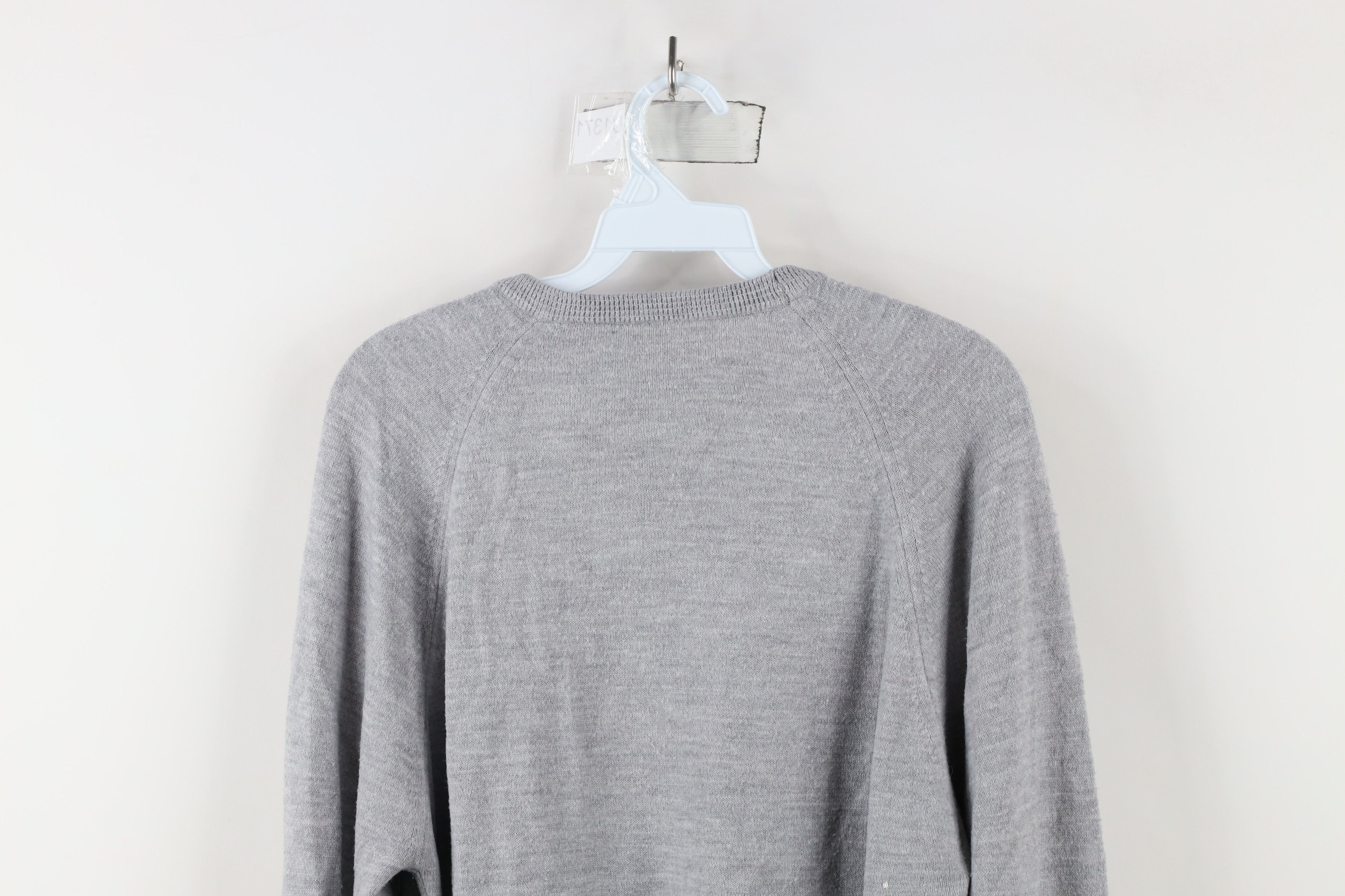 Vintage Vintage 80s Christian Dior Spell Out Knit Sweater Gray USA Size US M / EU 48-50 / 2 - 12 Thumbnail