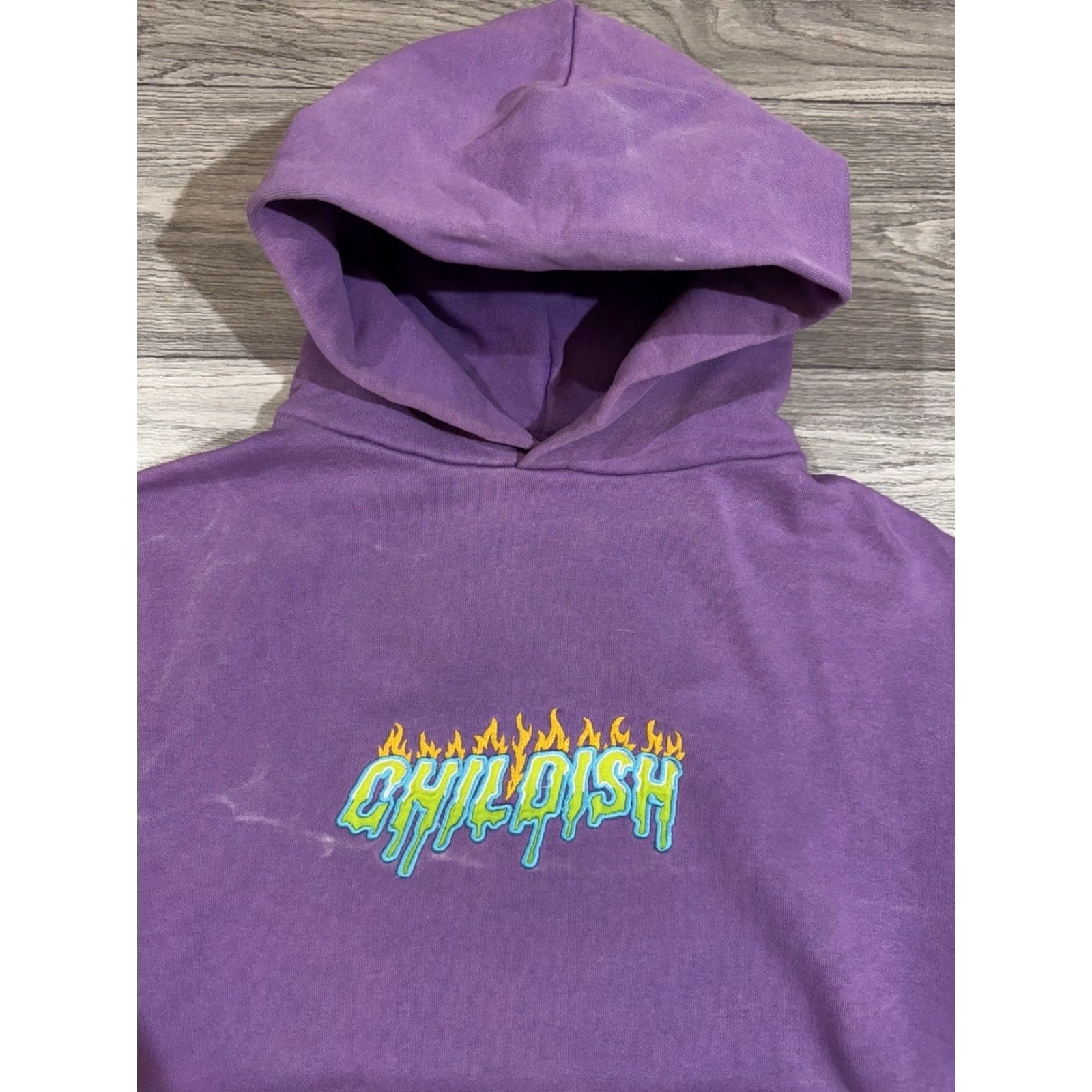 Vintage Childish TGF Bros Hoodie Mens Size S Oversized Purple Heavyweight Pullover Size US S / EU 44-46 / 1 - 6 Thumbnail