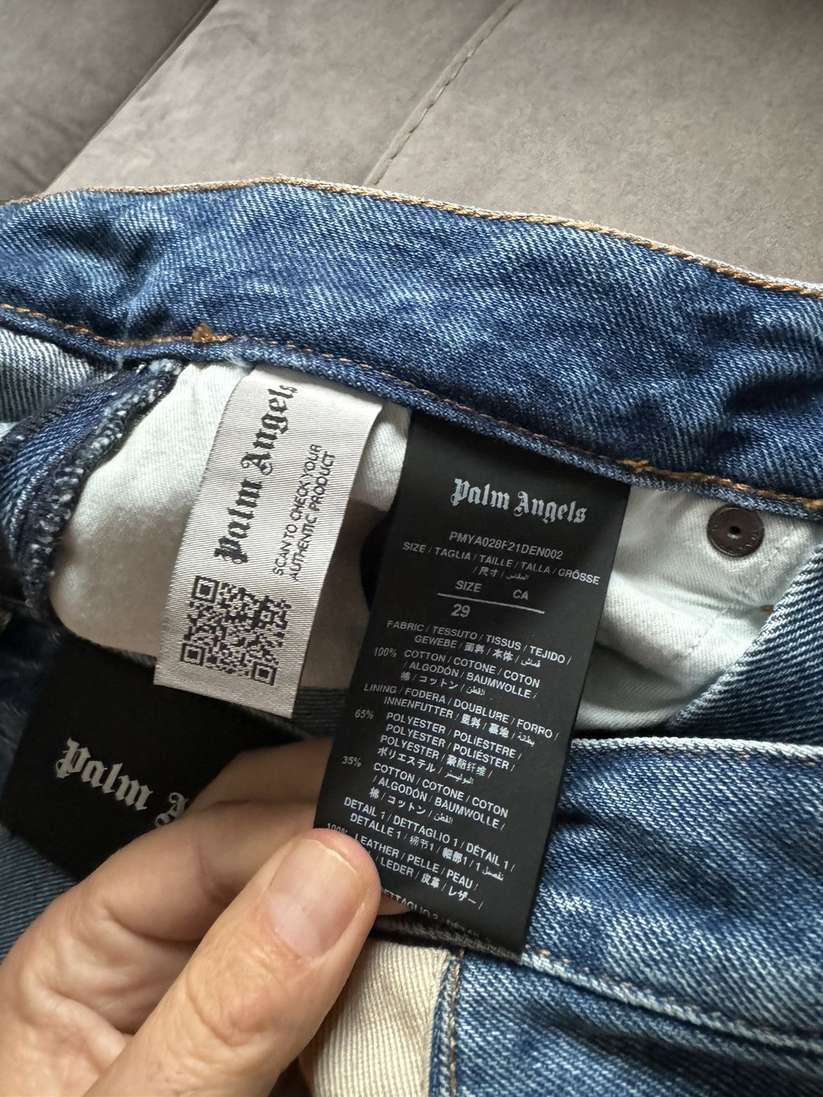 Palm Angels PALM ANGELS men jeans SEE SIZES IN PHOTOS BY TAPE MEASURE Size US 29 - 13 Thumbnail